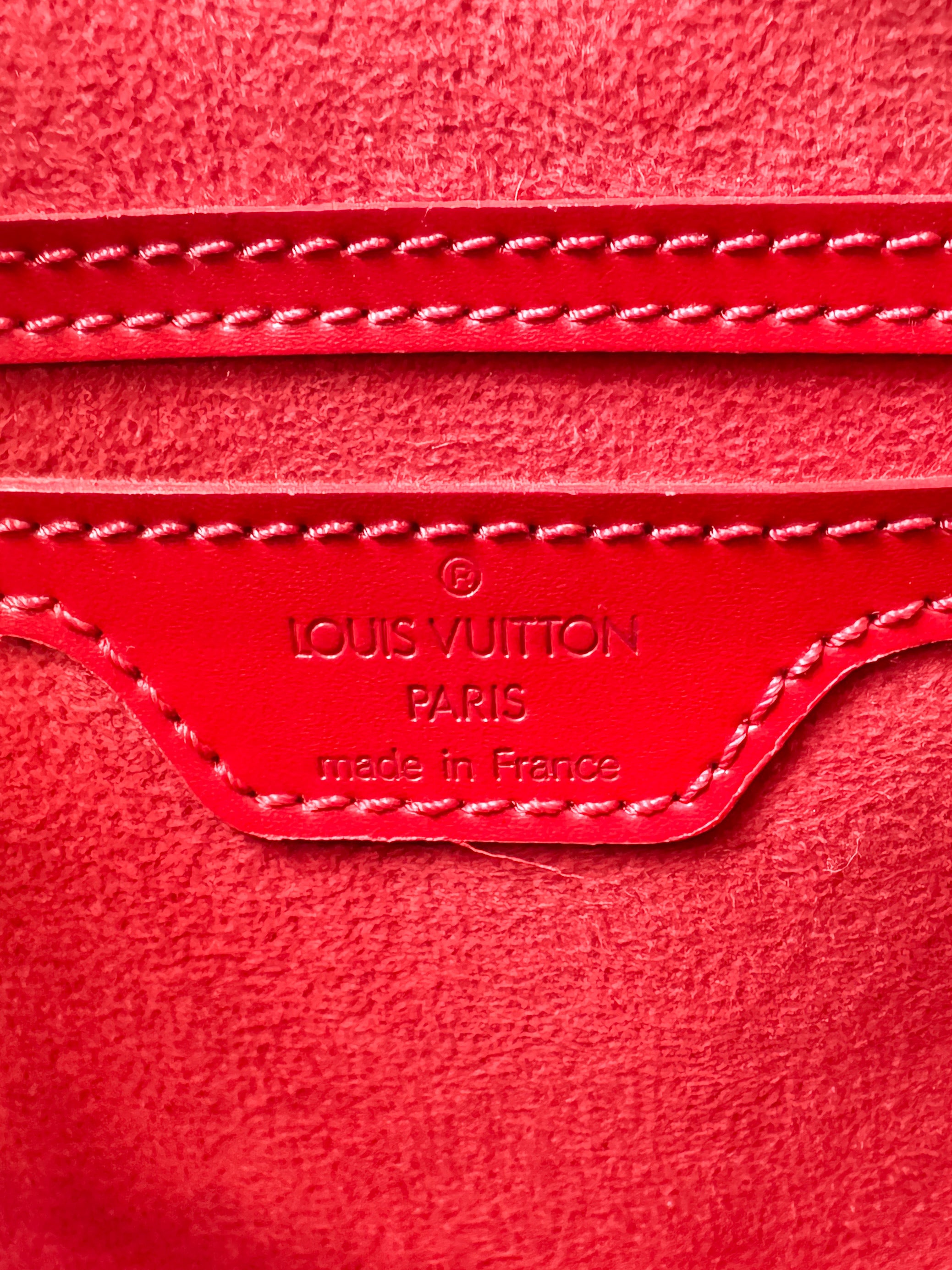 Louis Vuitton red epi leather Saint Jacques GM AR0035