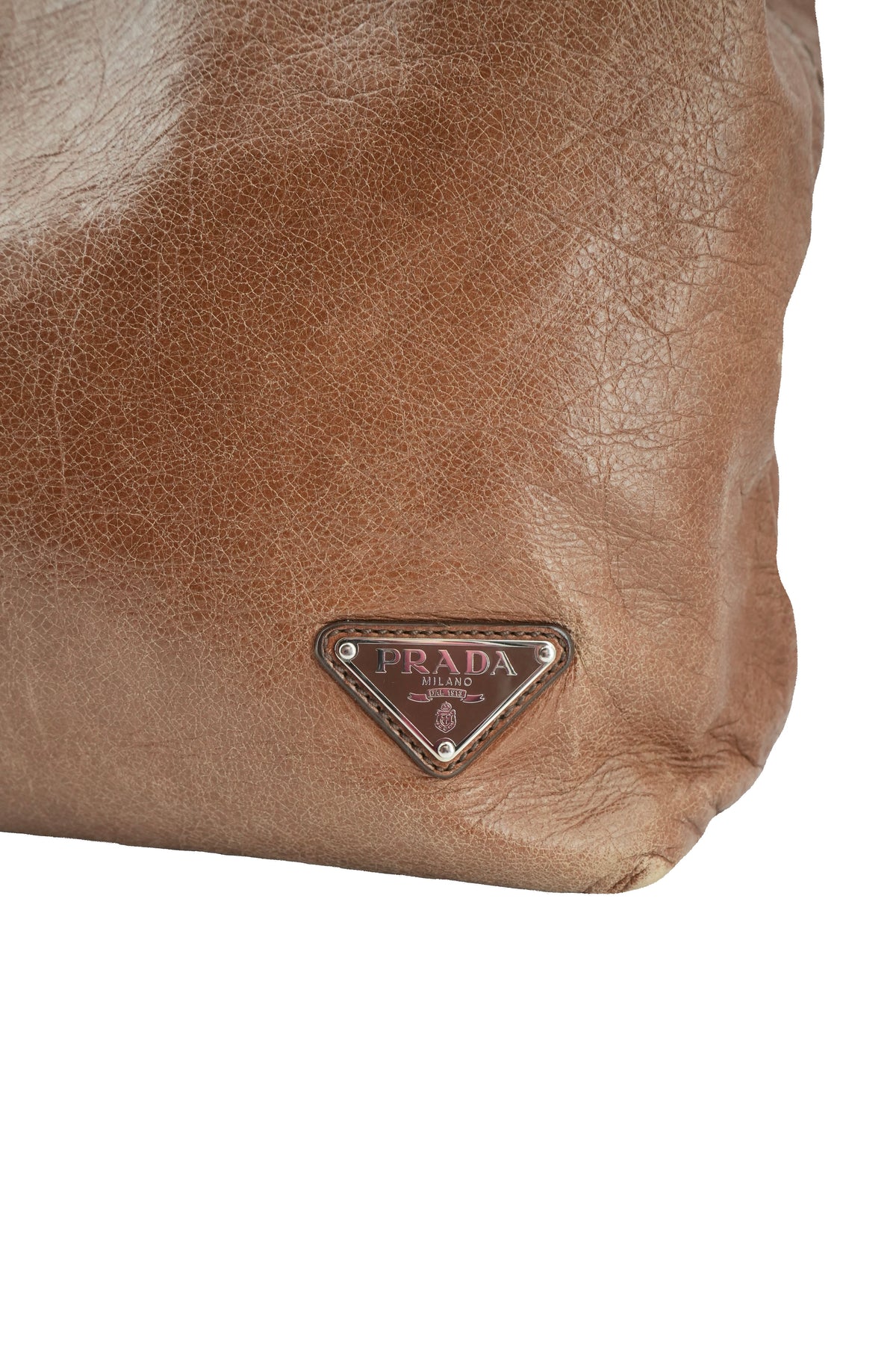 Prada brown Vitella Diano 2 way tote