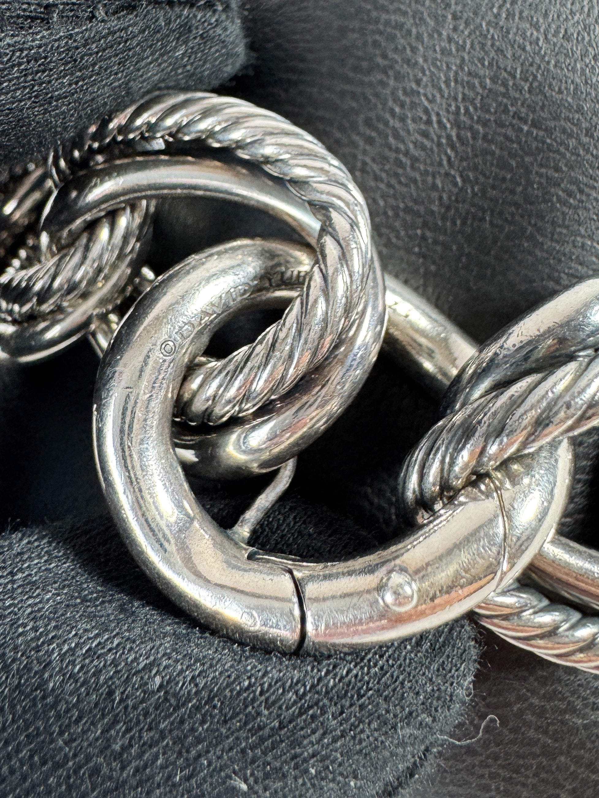 David Yurman double Cable Oval Link Bracelet