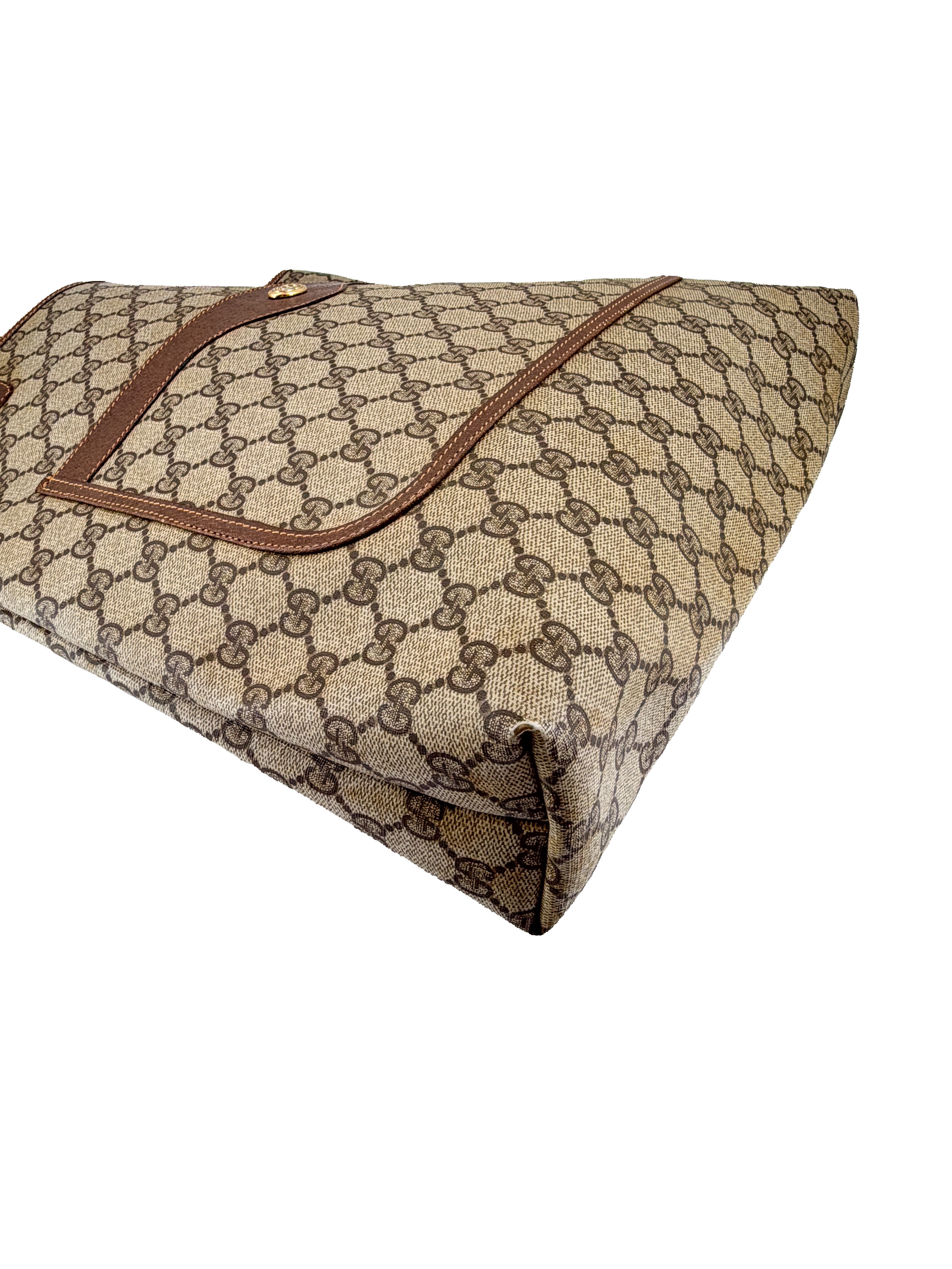 Gucci brown vintage sherry line tote 89.02.003