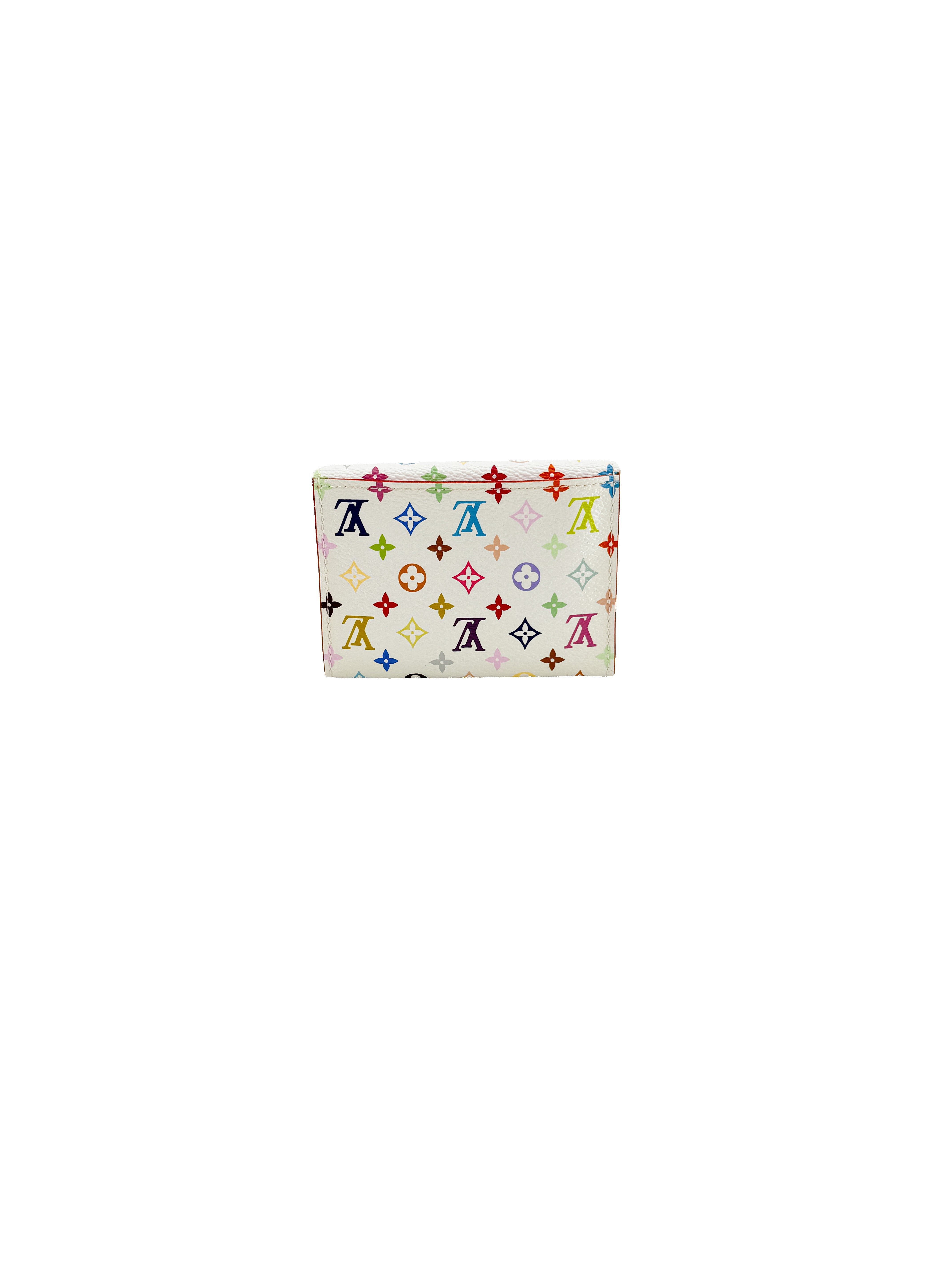 Louis Vuitton white multicolor card wallet CA2069