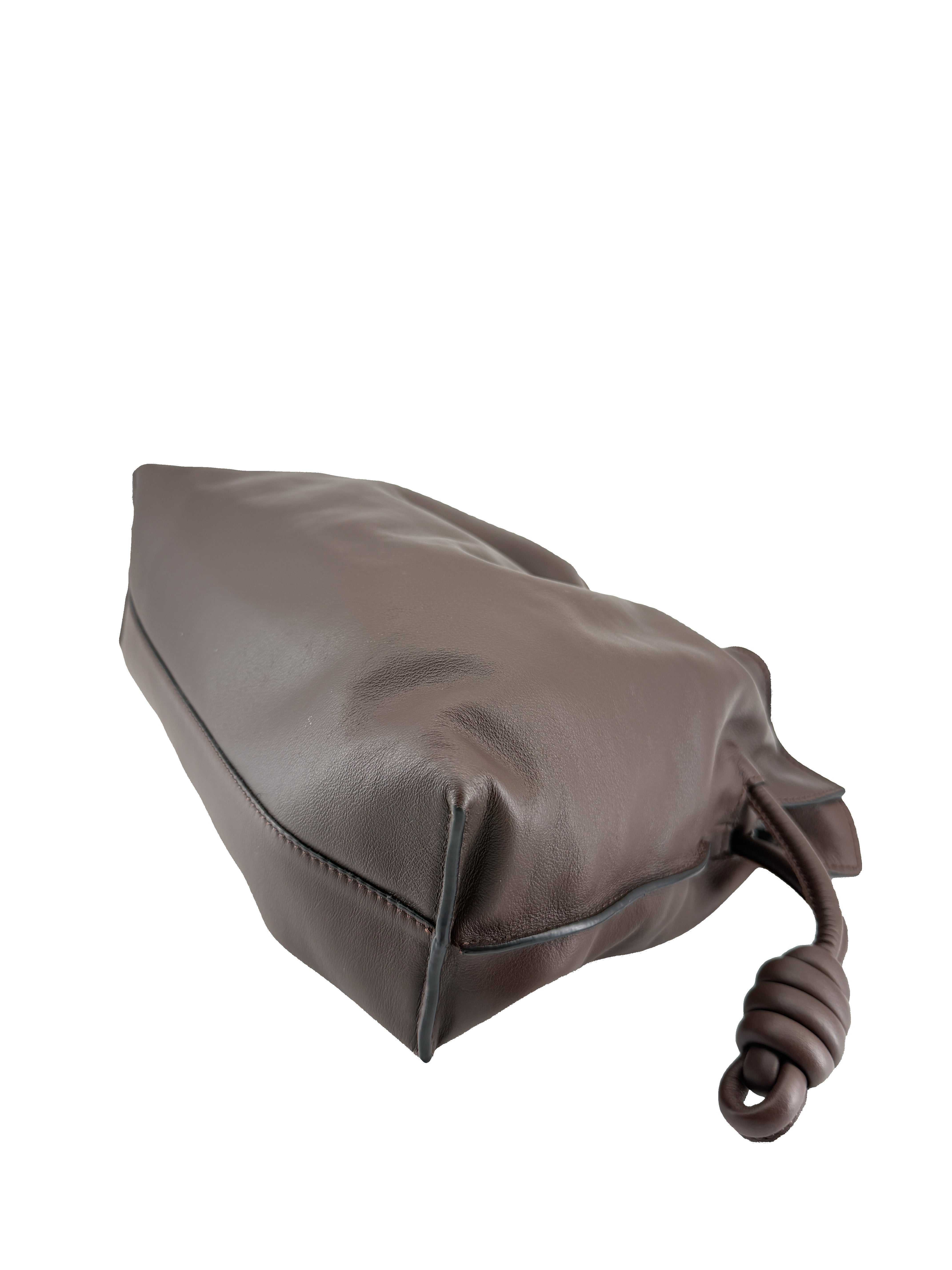 Loewe brown medium Flamenco clutch bag 052403