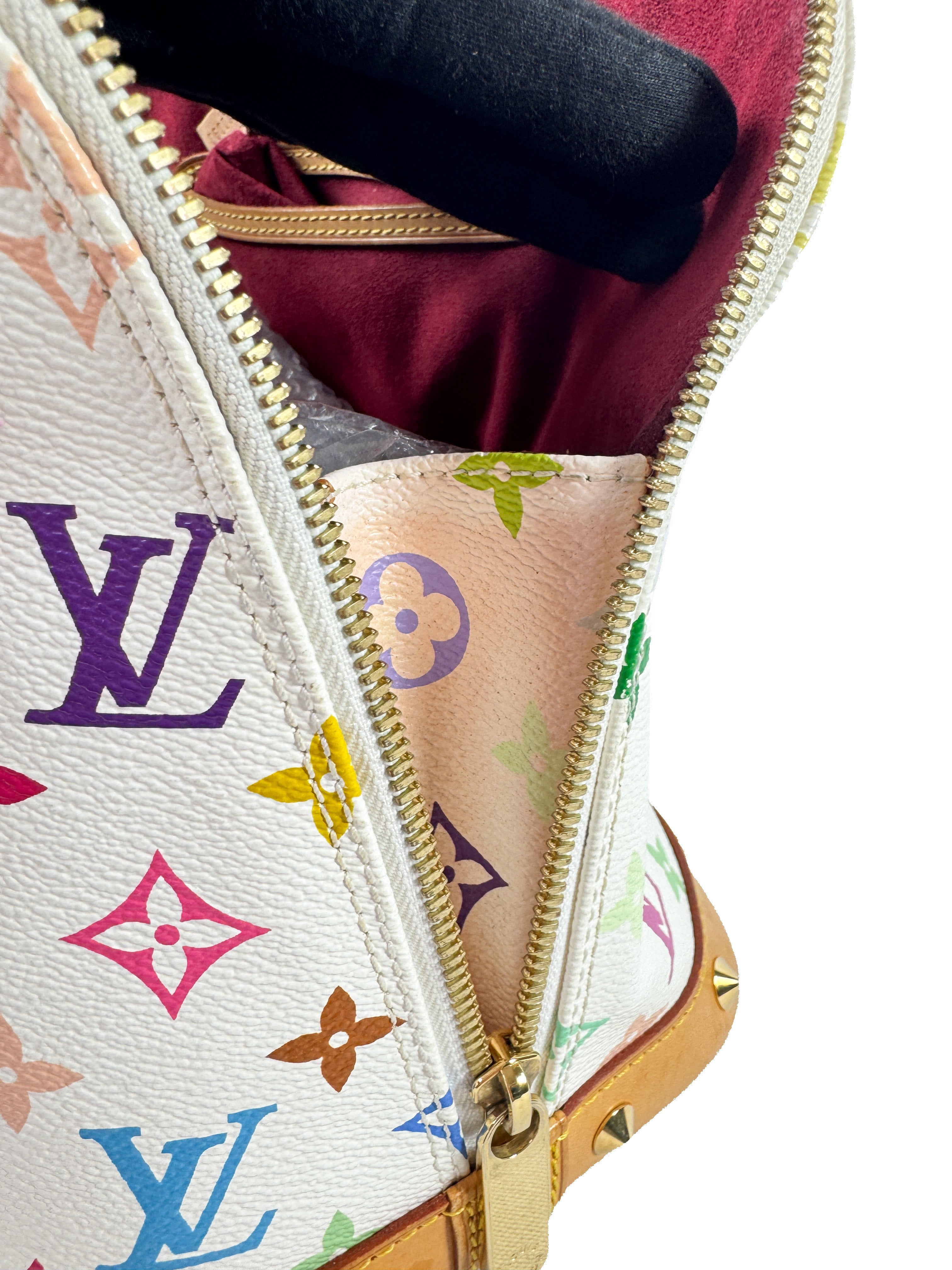 Louis Vuitton white multicolor Alma PM FL0093