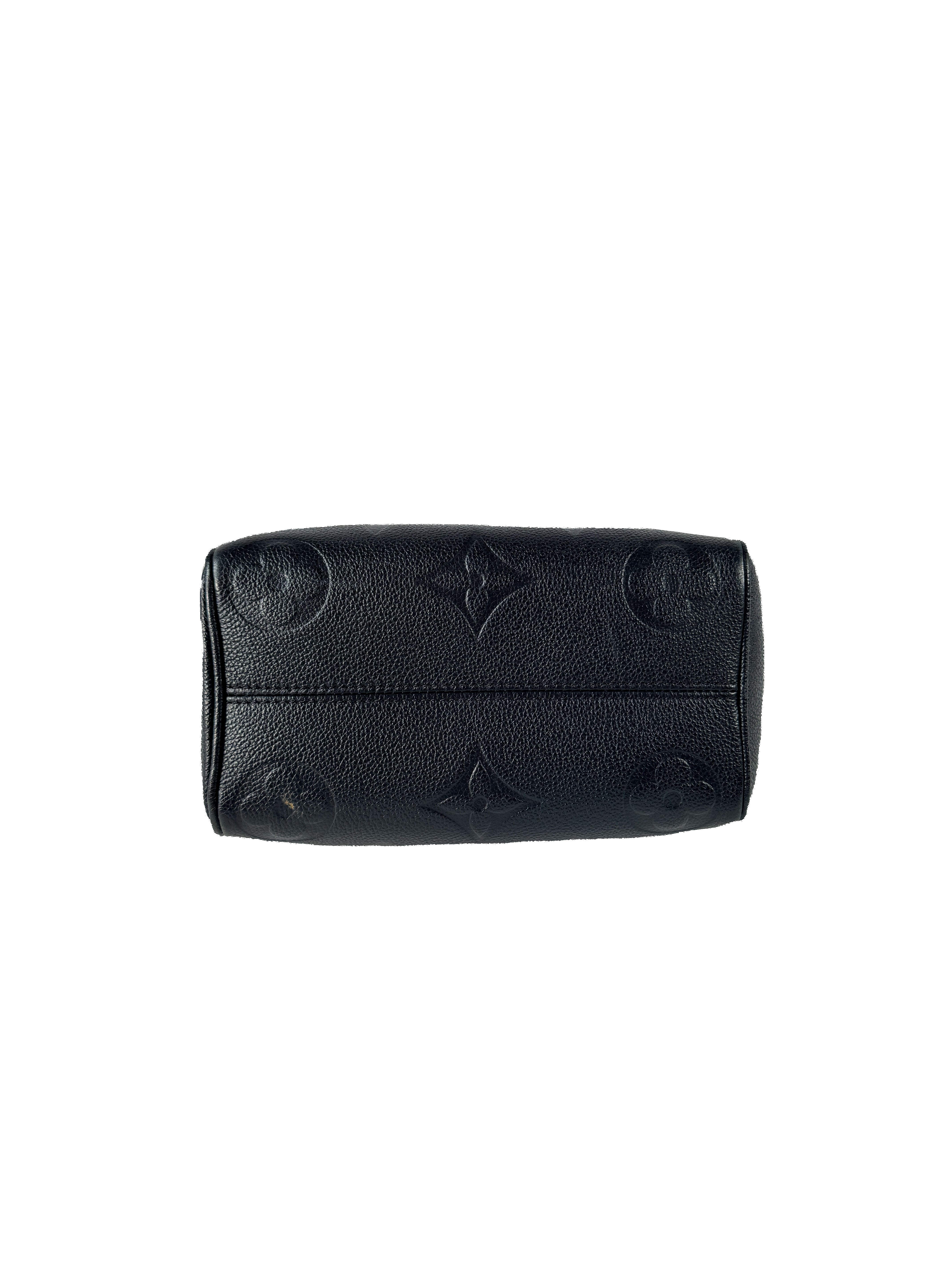 Louis Vuitton black empreinte leather Speedy 20 bandouliere NFC