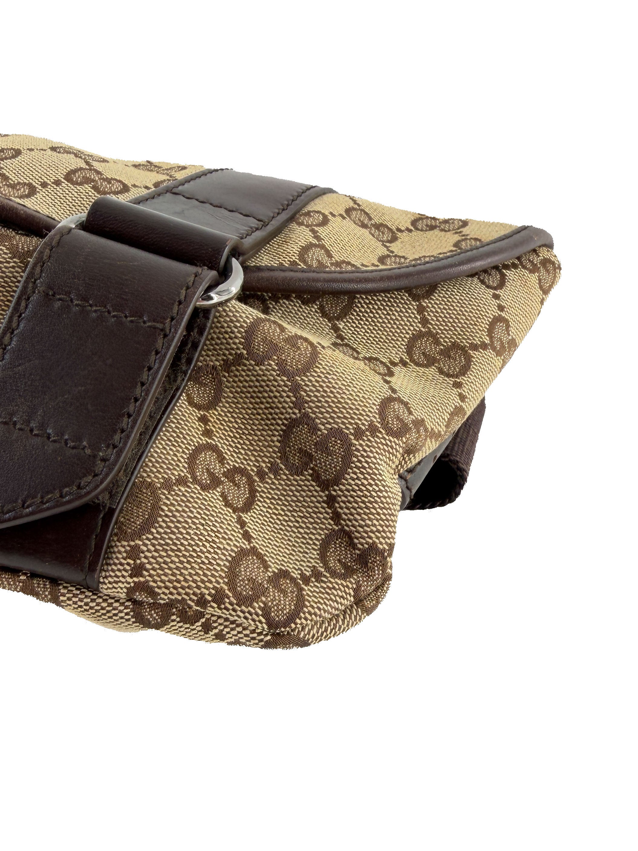 Gucci brown perforated sig. belt bag 145851 492695