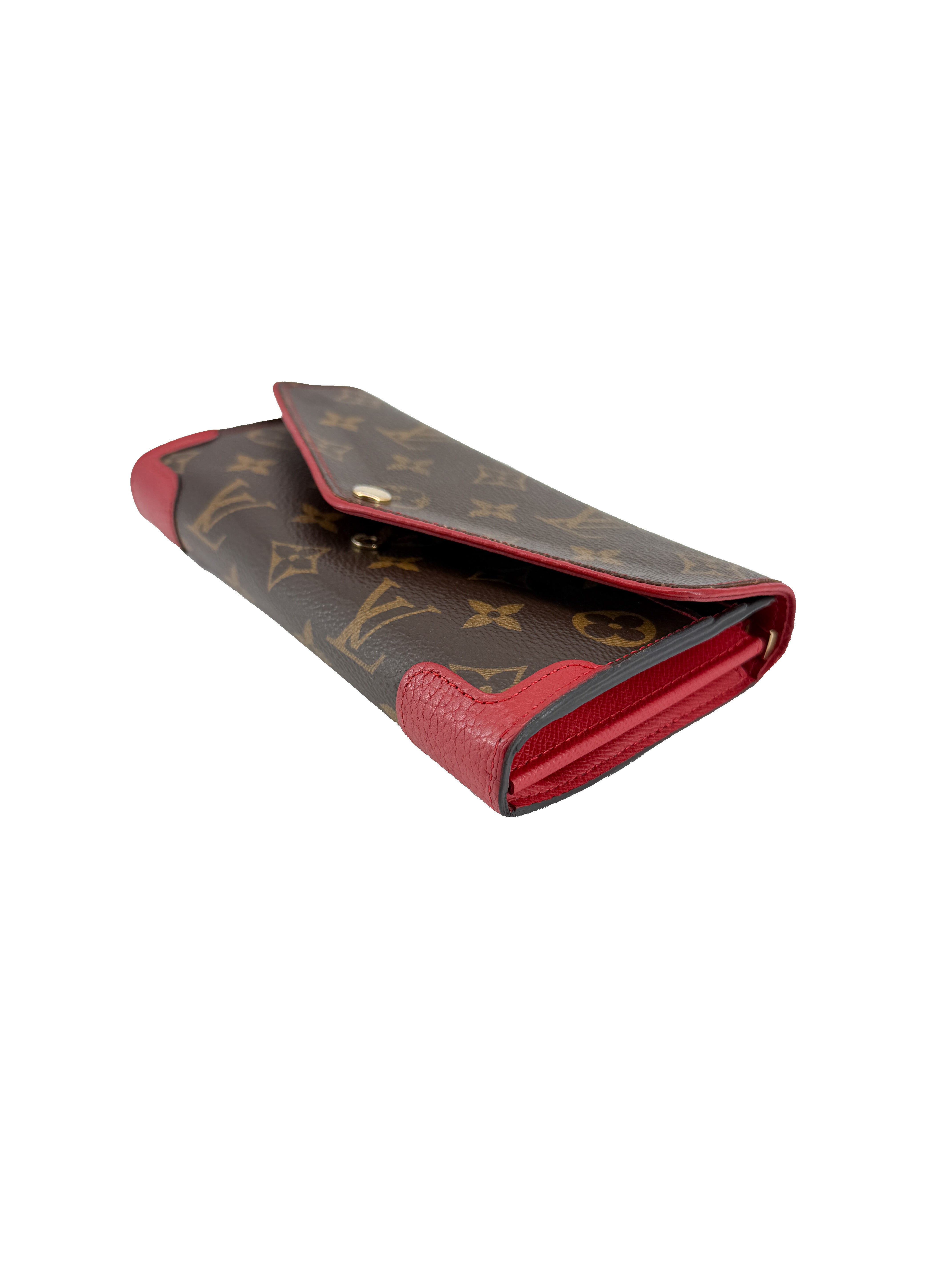 Louis Vuitton monogram red Retiro Sarah wallet BOX *as is*