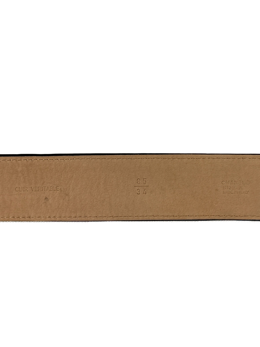 Chanel black smooth leather CC belt 85 34 – My Girlfriend's
