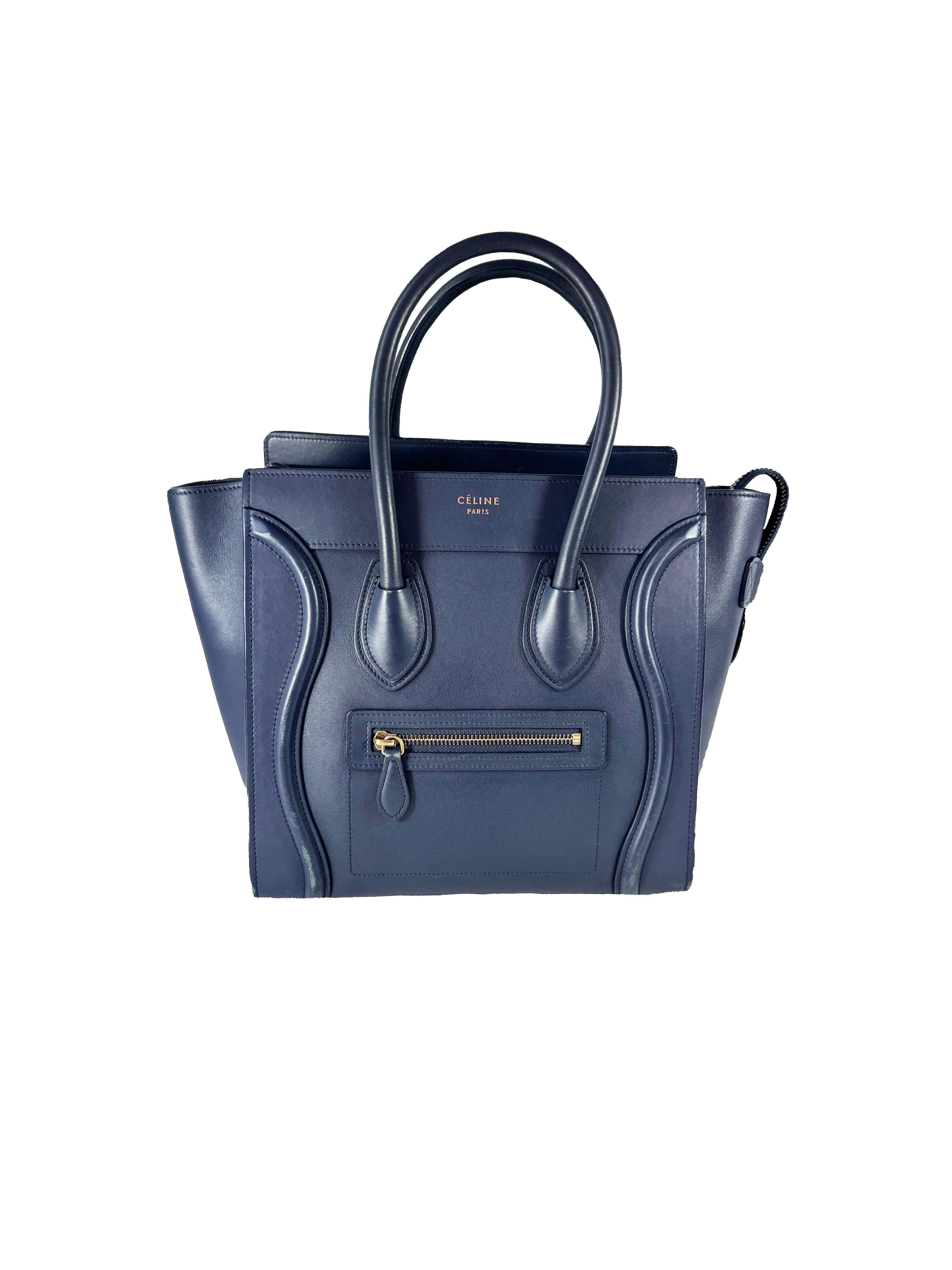 Celine navy smooth leather Mini luggage SAT4105 SMM4115