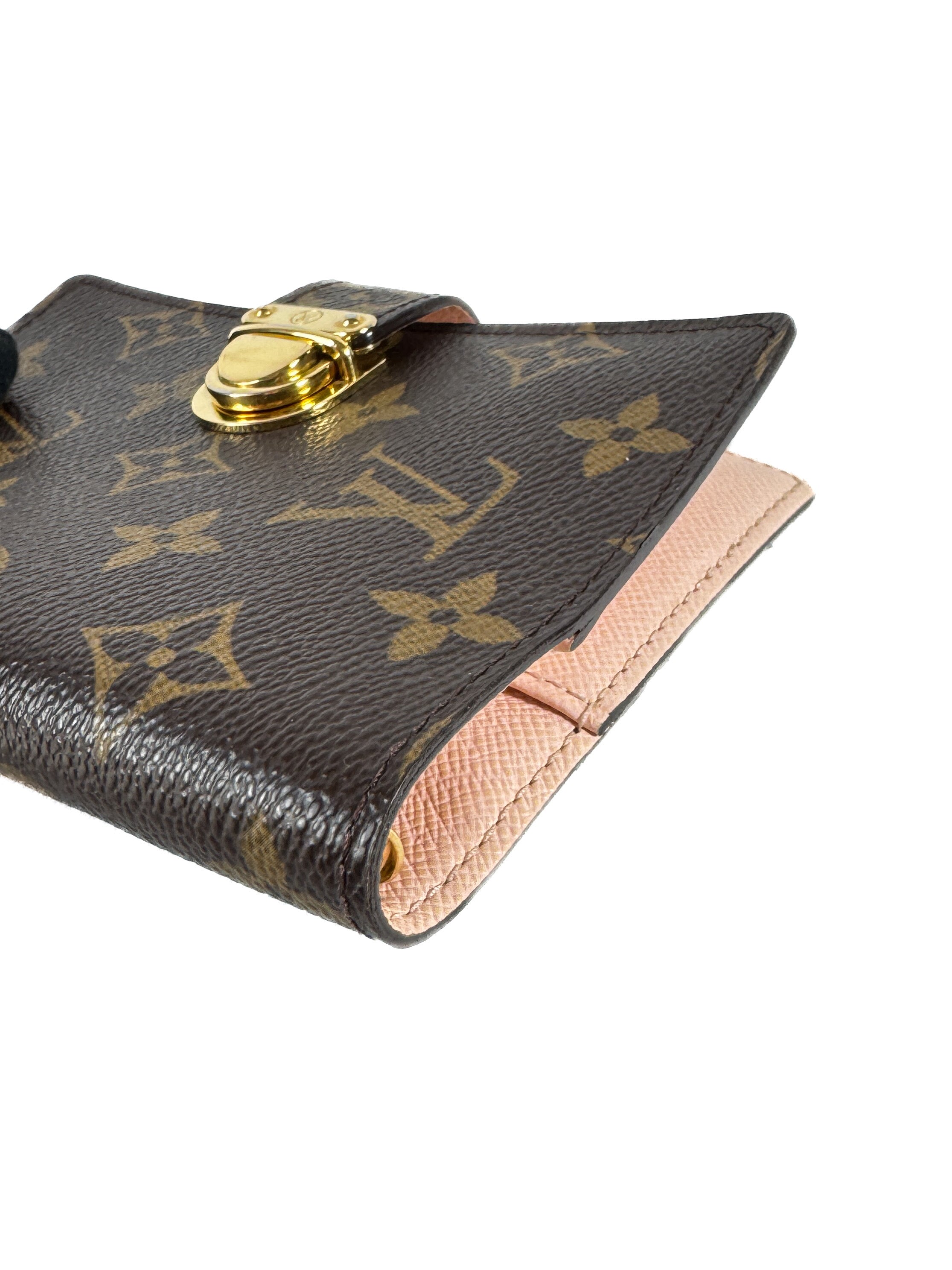 Louis Vuitton monogram pink Koala agenda PM CA0076