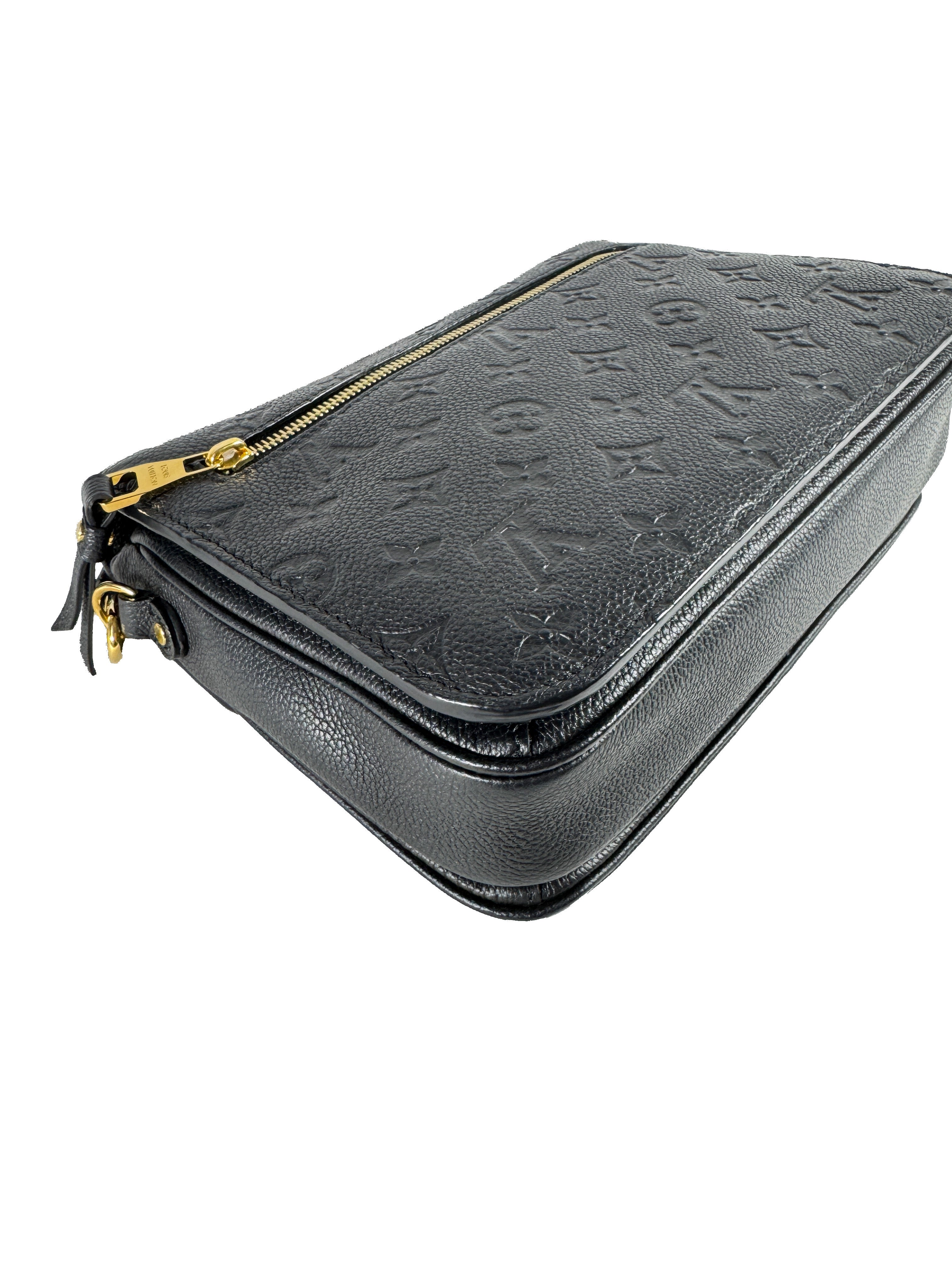 Louis Vuitton black empreinte leather Pochette Metis GI4290