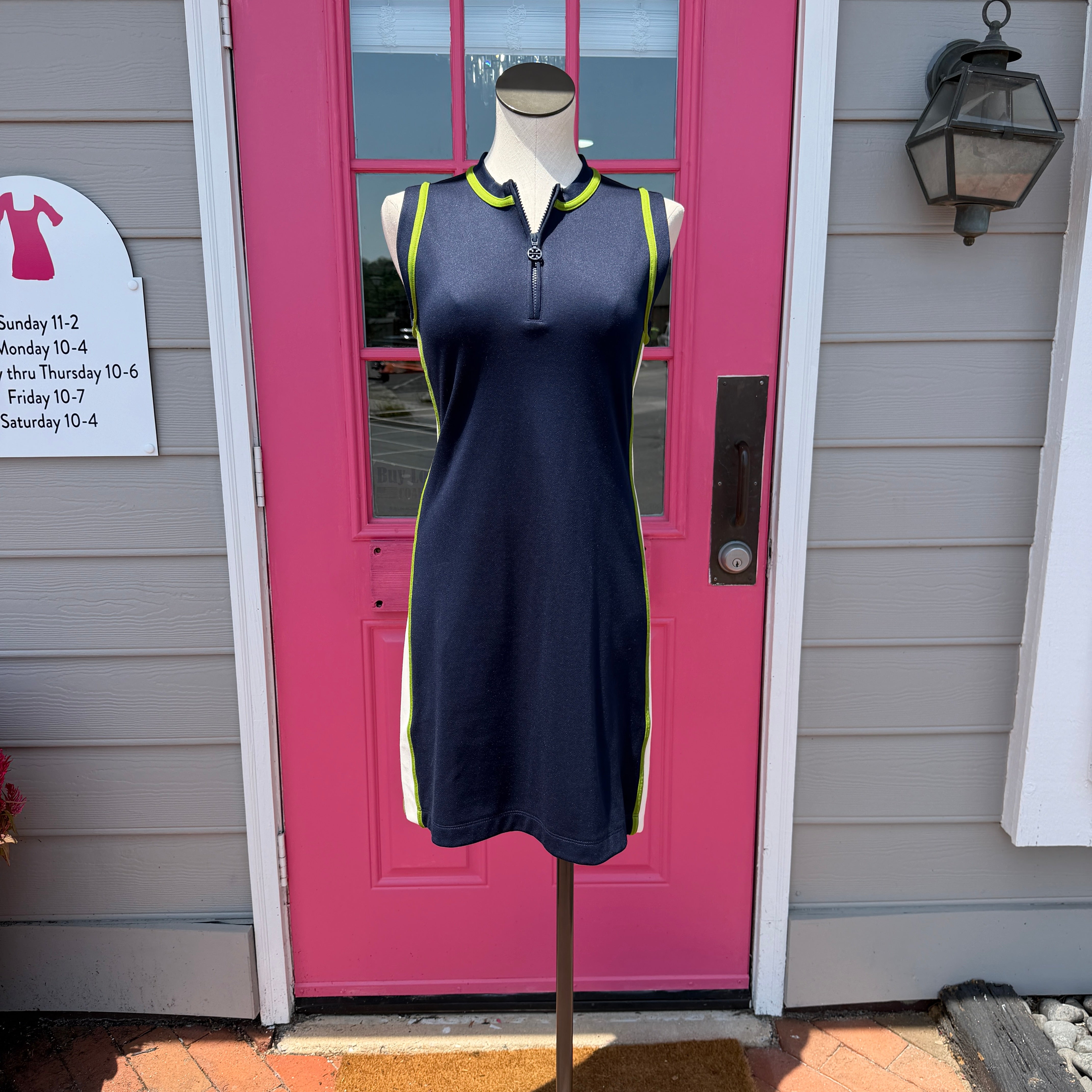 Tory Burch Sport navy green tank dress size M