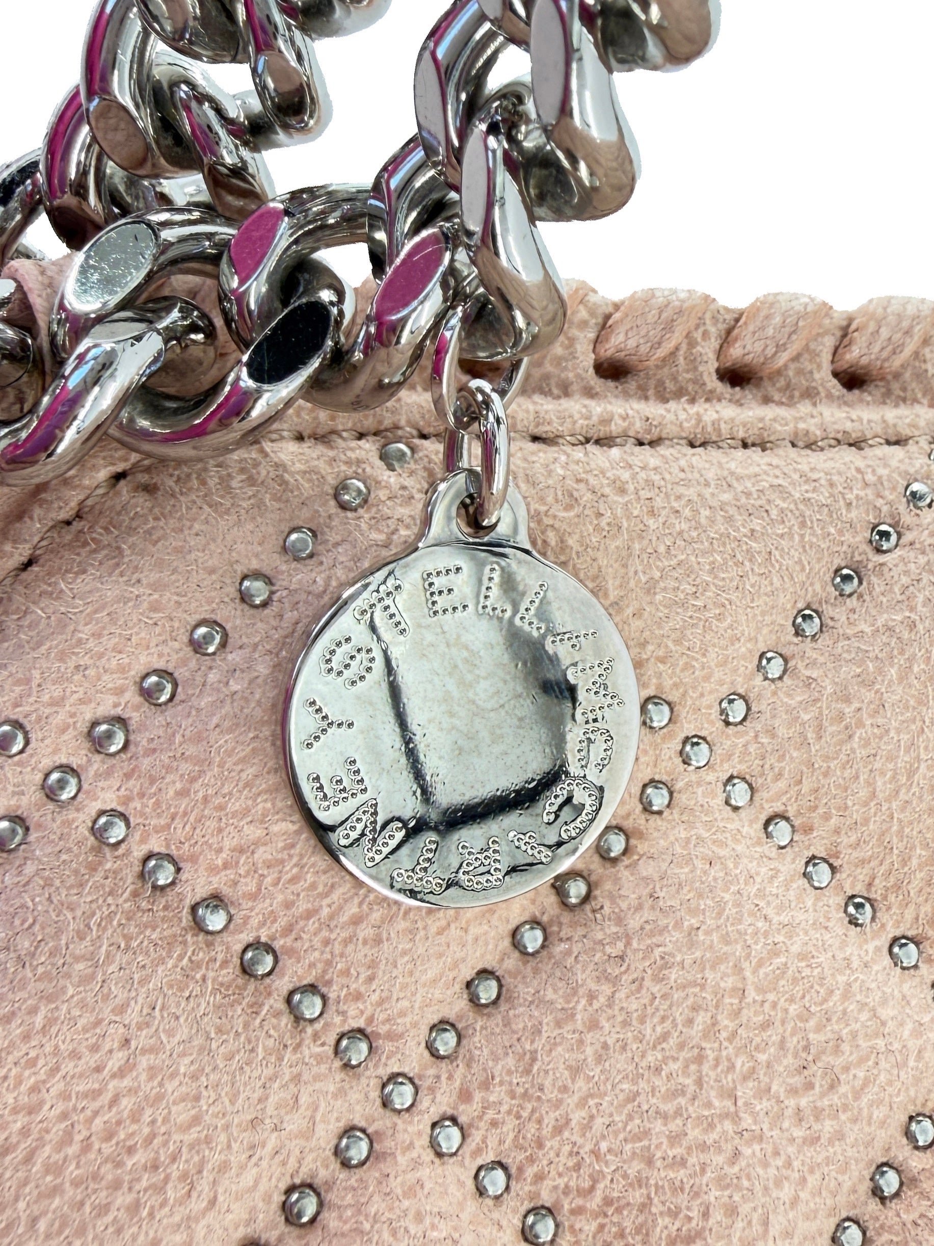 Stella McCartney Falabella blush pink mini tote