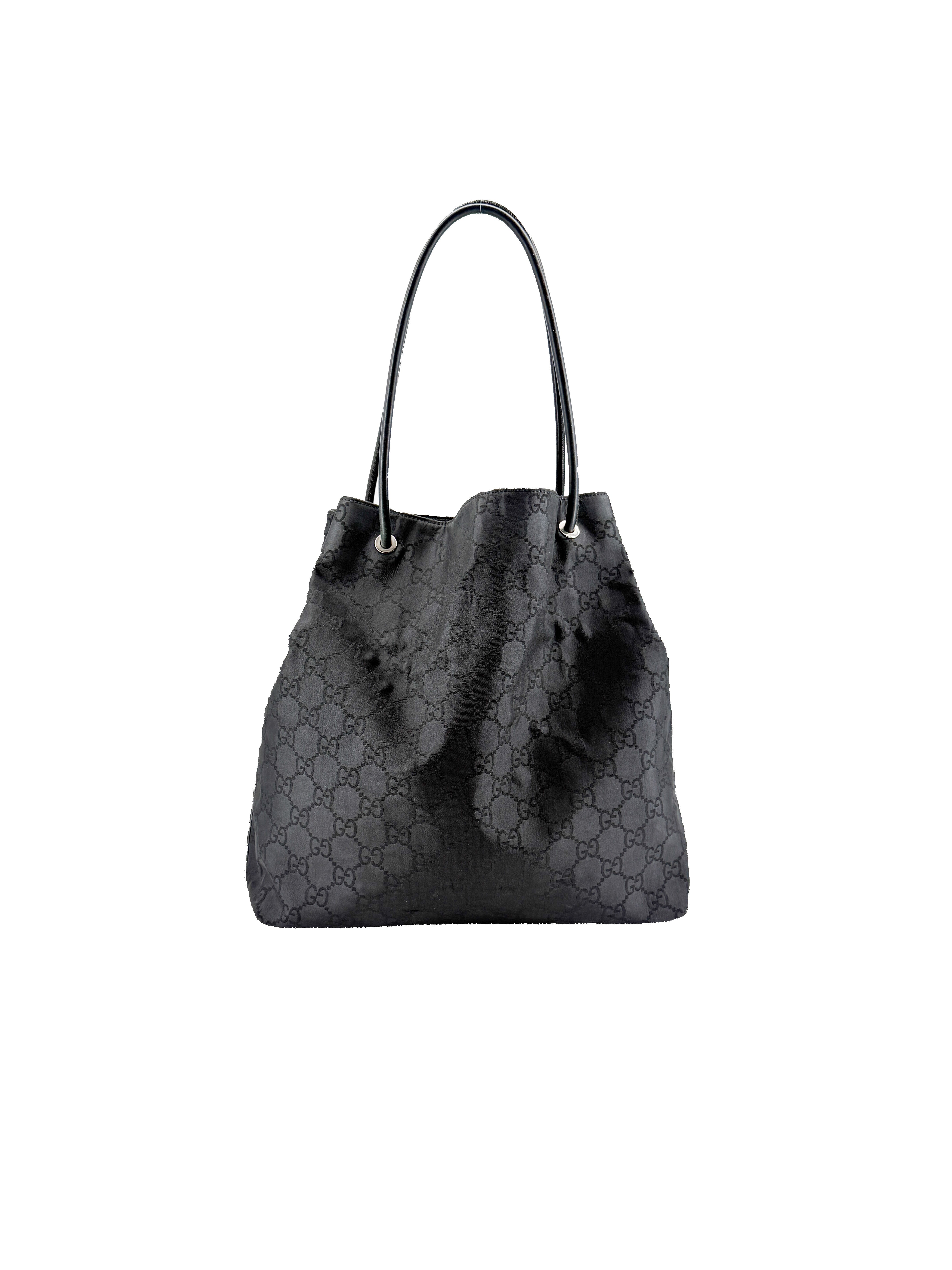 Gucci black GG canvas tote 213317