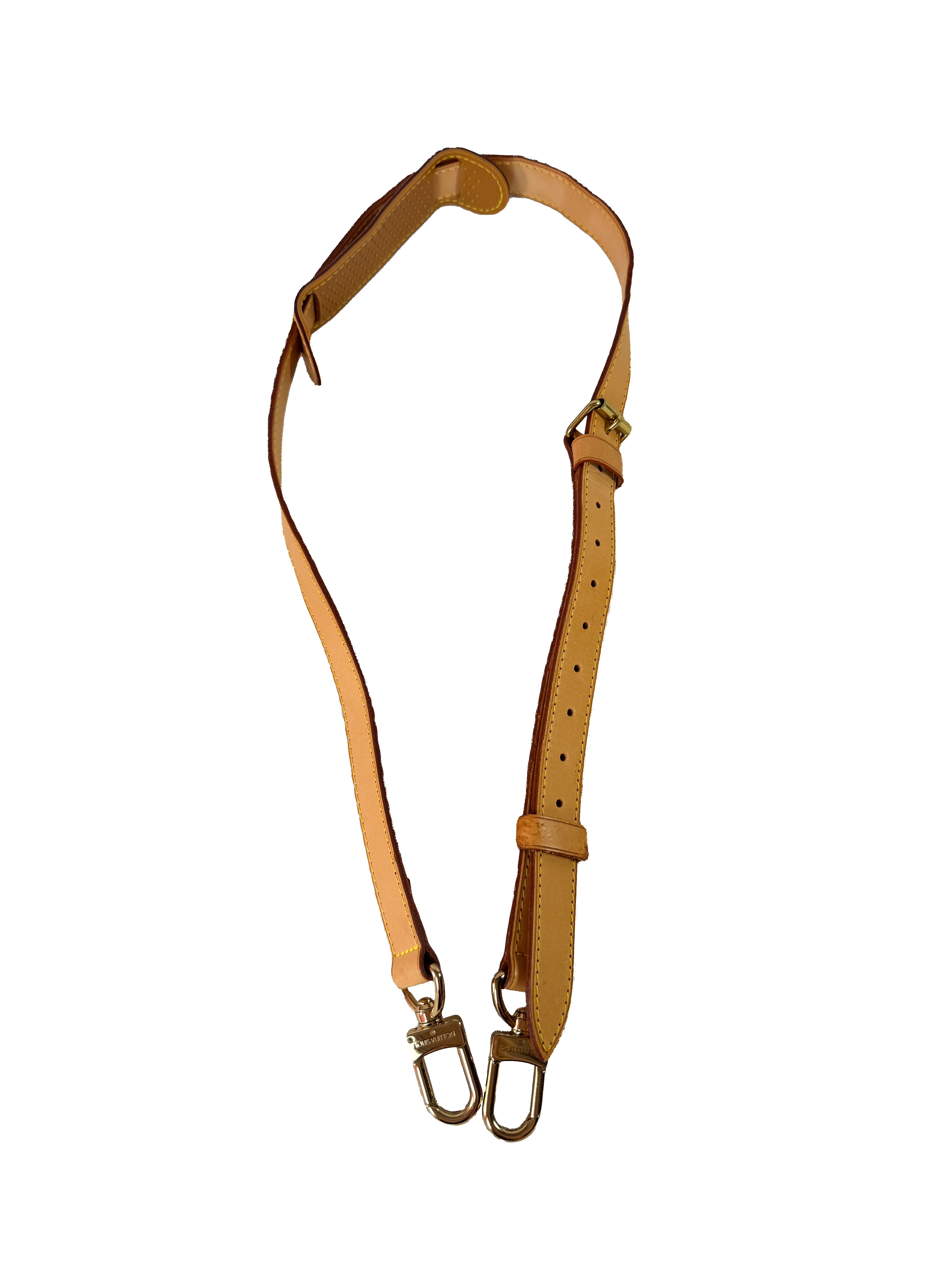 Louis Vuitton vachetta leather bandouliere strap w/box