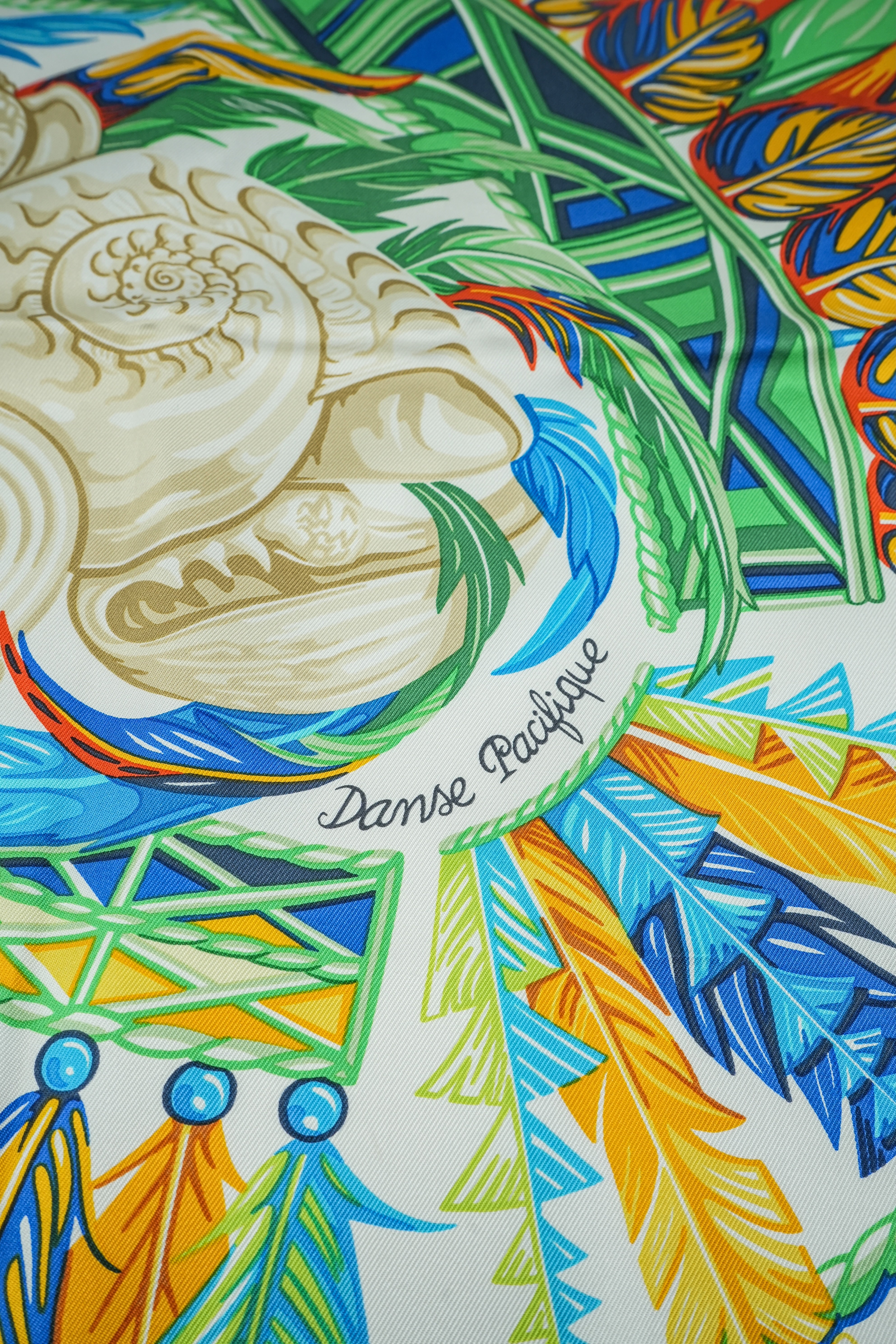 Hermès Danse Pacifique 90cm silk scarf