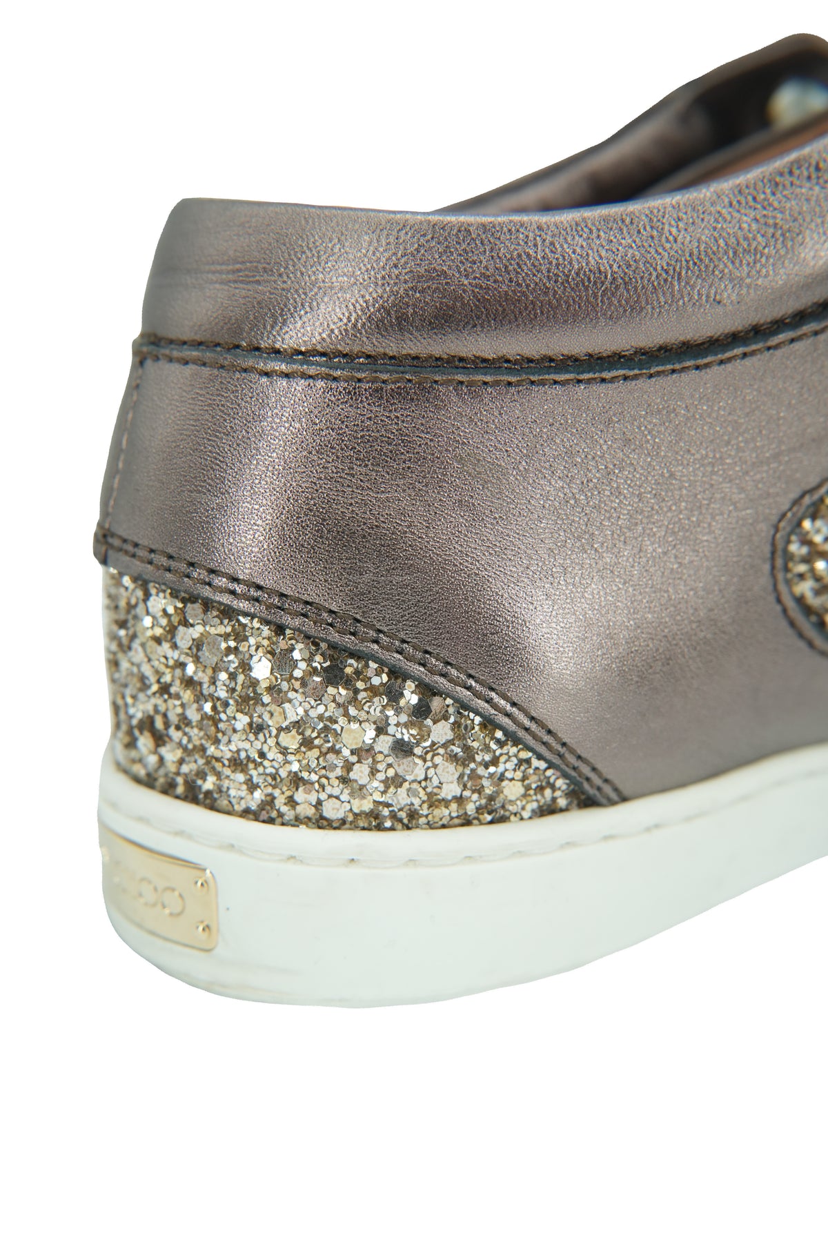 Jimmy Choo metallic glitter Miami sneakers size 38.5