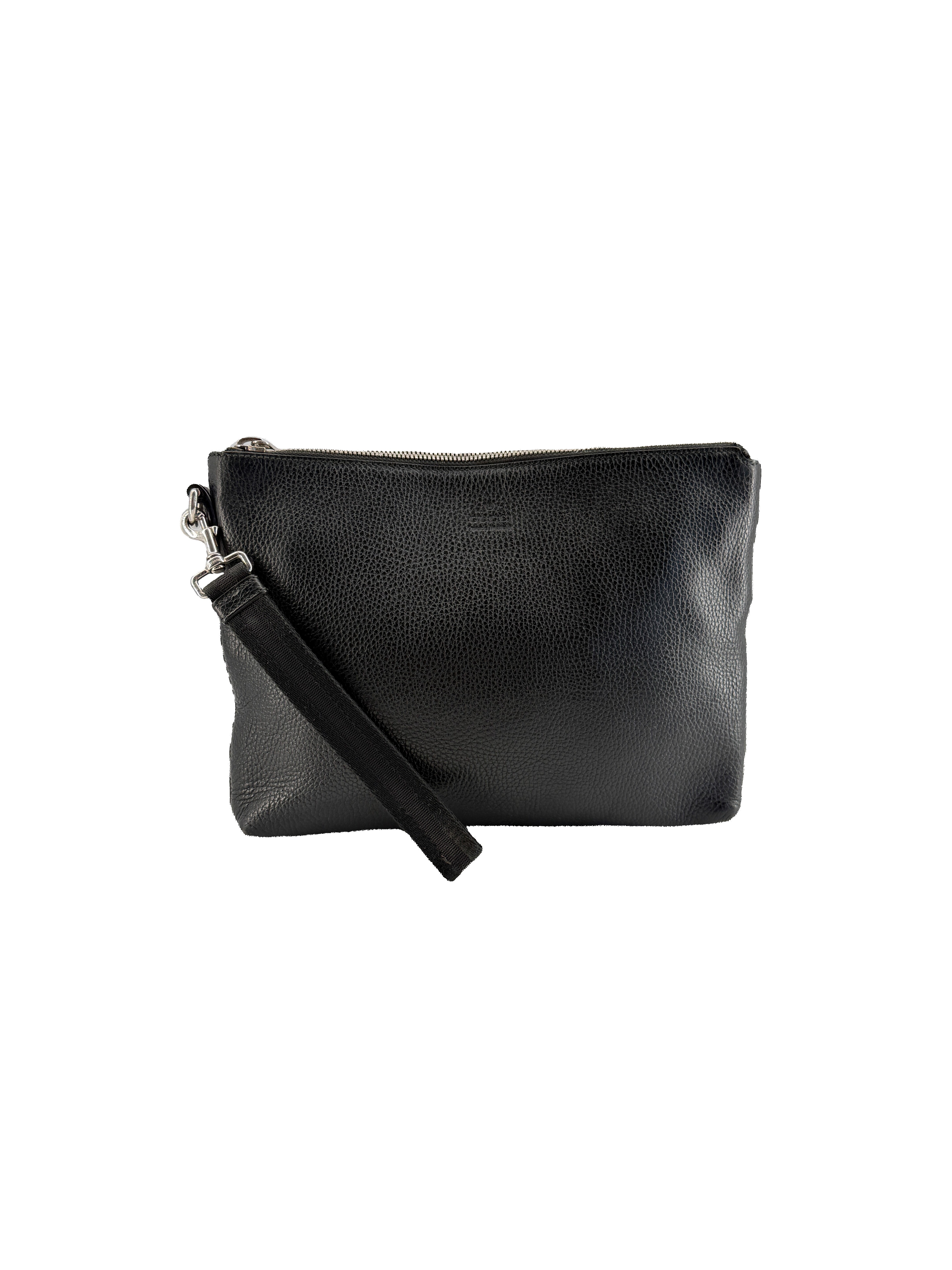 Gucci black leather wristlet 887075 486628