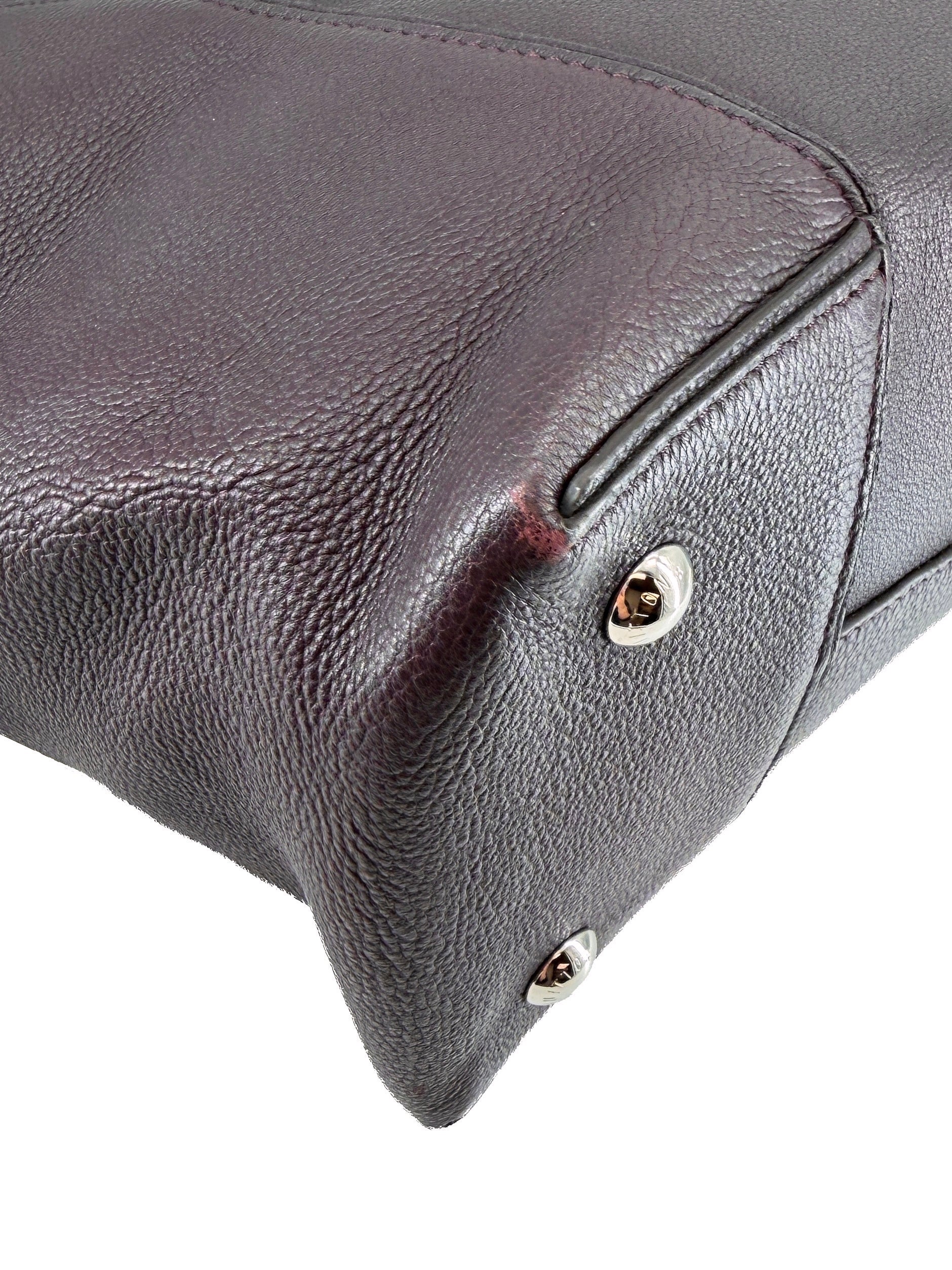 Louis Vuitton dark purple Cachemire leather Soft Lockit MM MI2164
