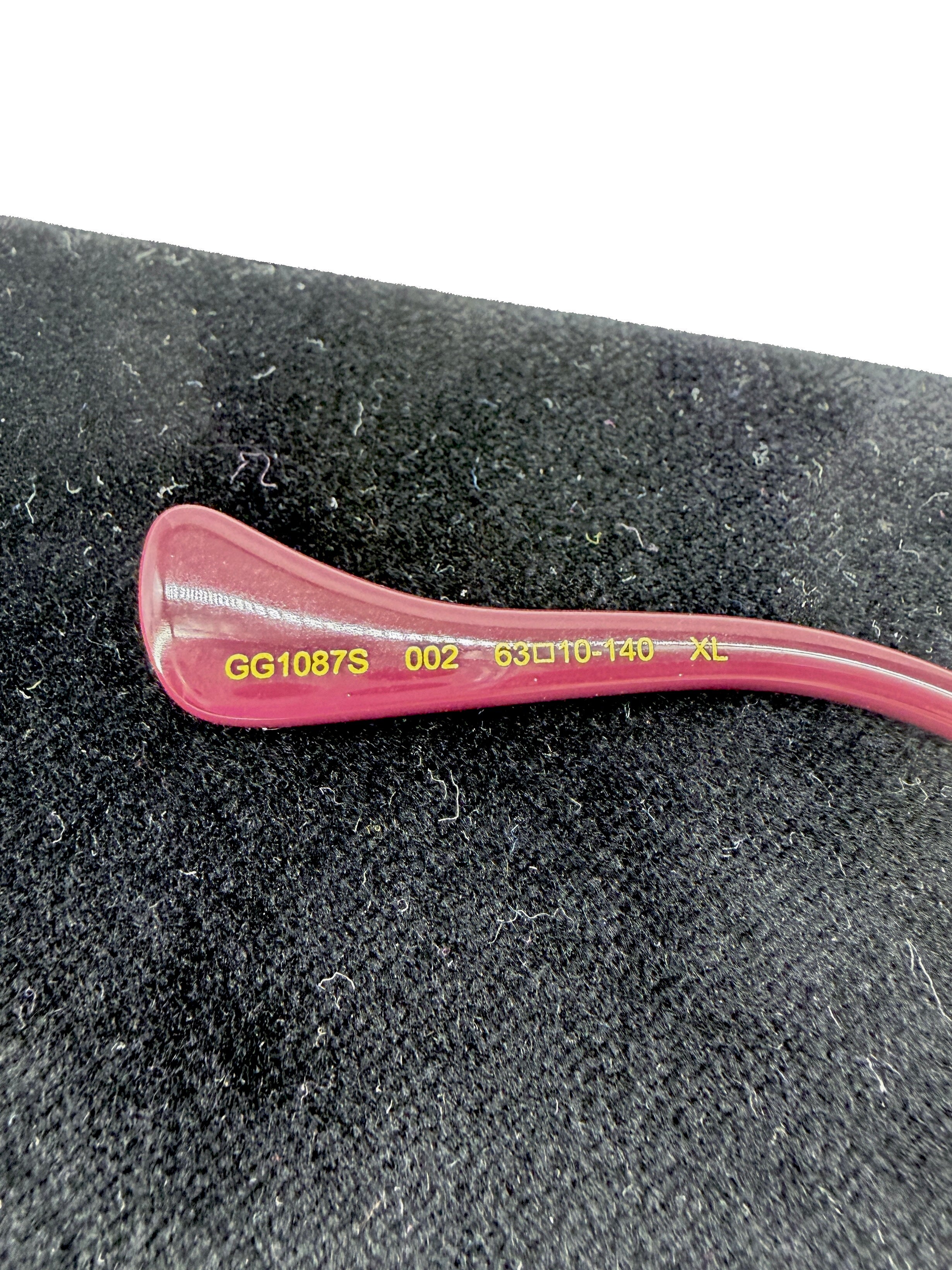 Gucci gold/purple oversized aviator sunglasses GG1087S case