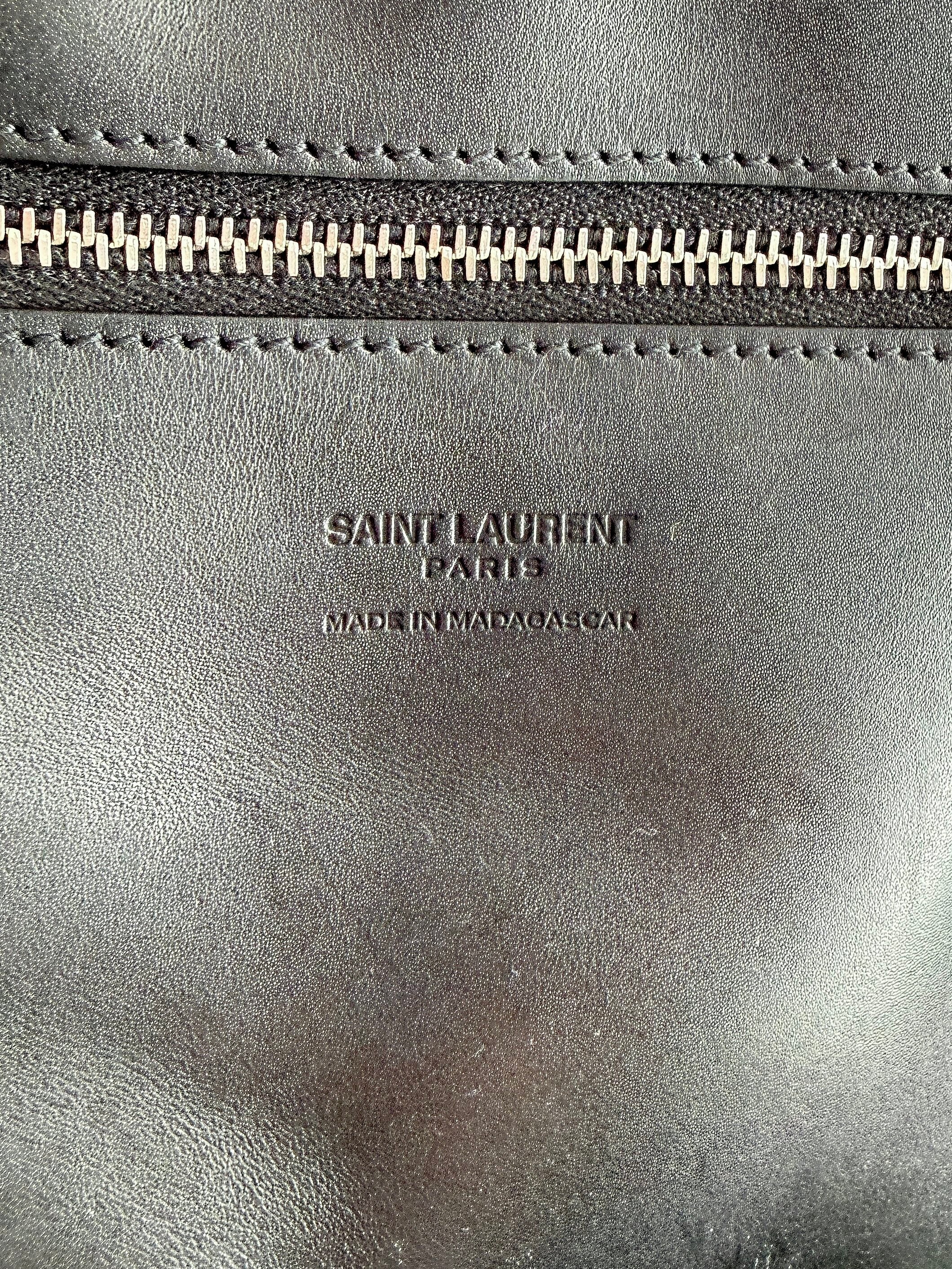 Saint Laurent black Raffia Panier tote YSL693242-0422 - My Girlfriend's Wardrobe LLC