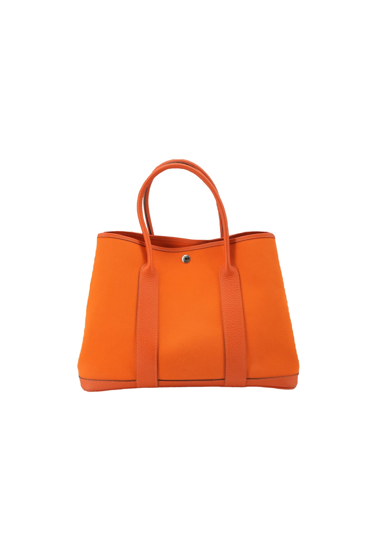 Hermès orange canvas leather Garden Party 36 T