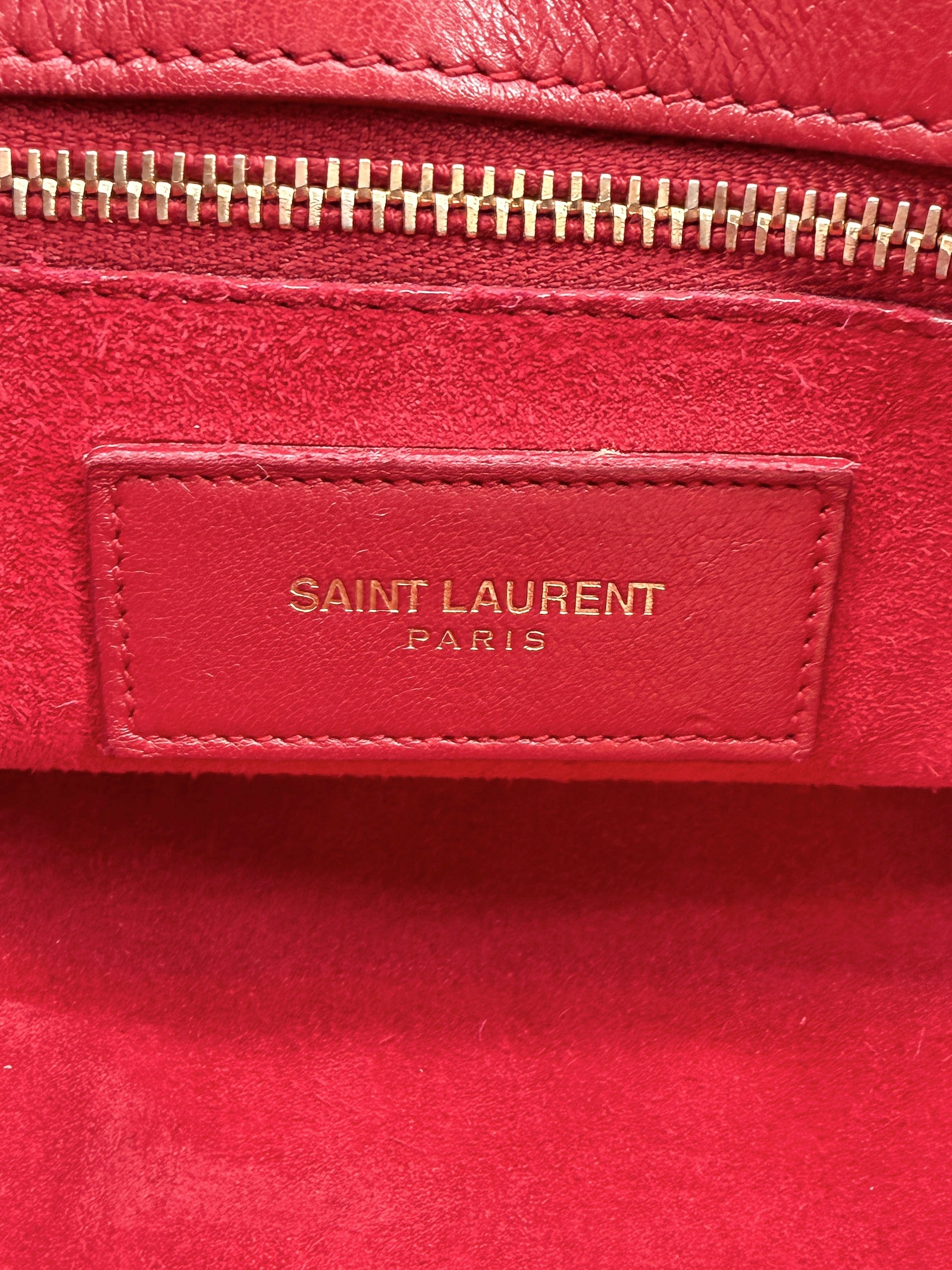 Saint Laurent red small Sac Du Jour 324823-527276