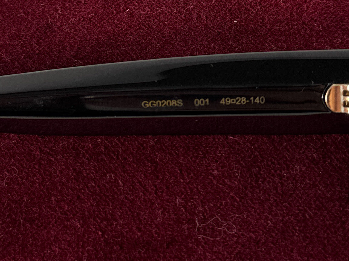 Gucci black double GG star sunglasses *case*