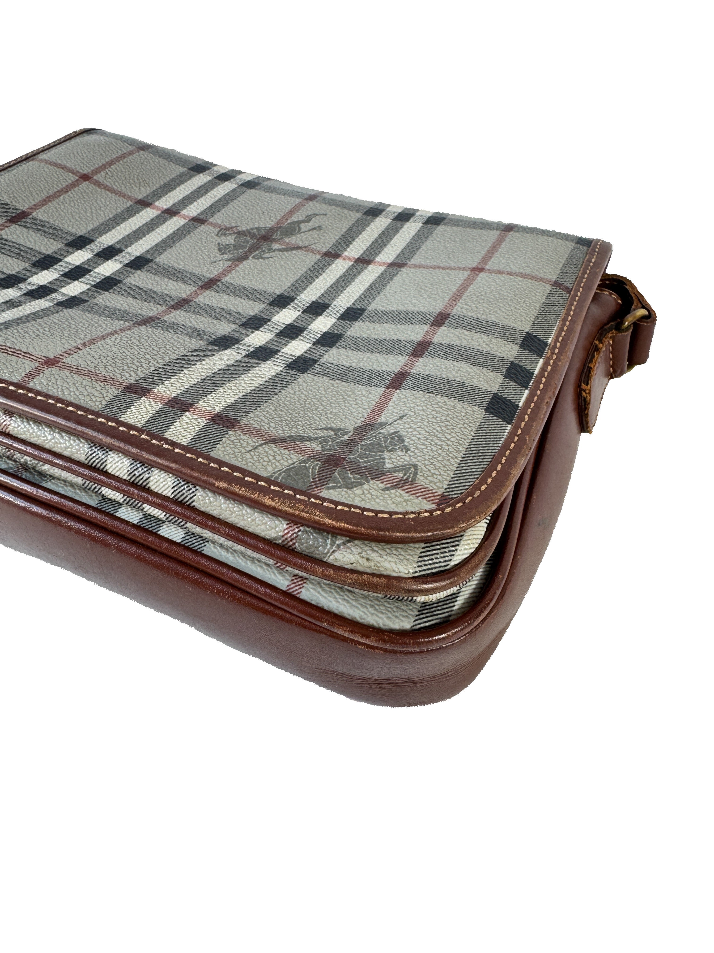 Burberry gray check vintage crossbody