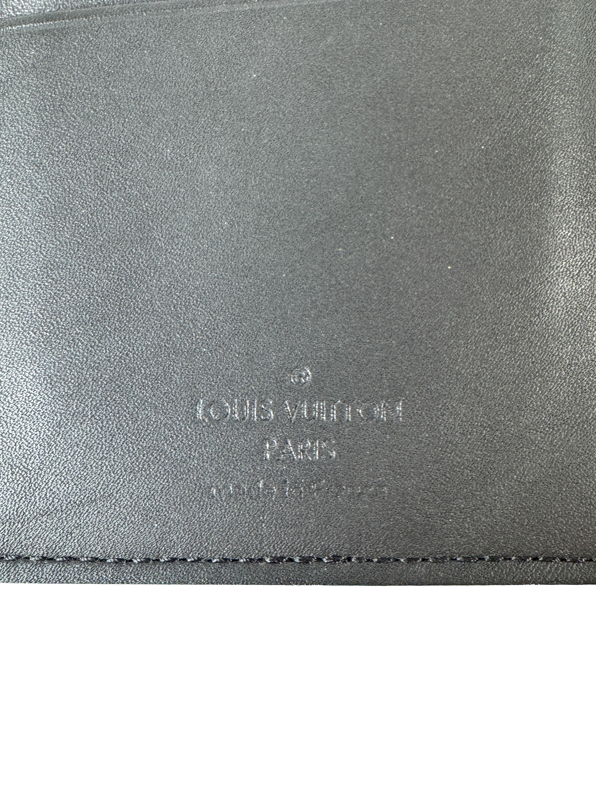 Louis Vuitton black taurillon monogram Portefeuille brazza wallet (NFC)