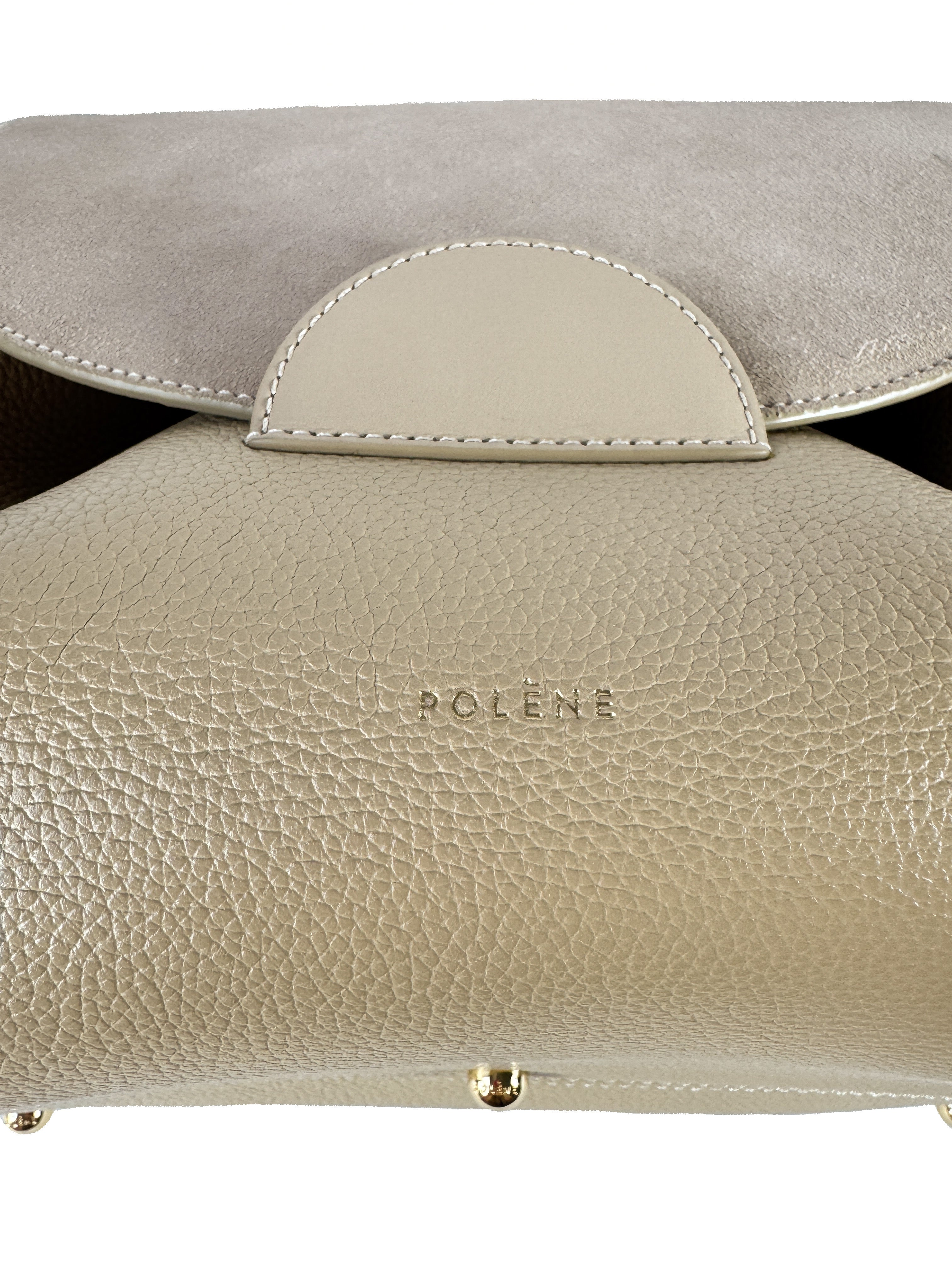 Polène tan Numero Un top handle bag