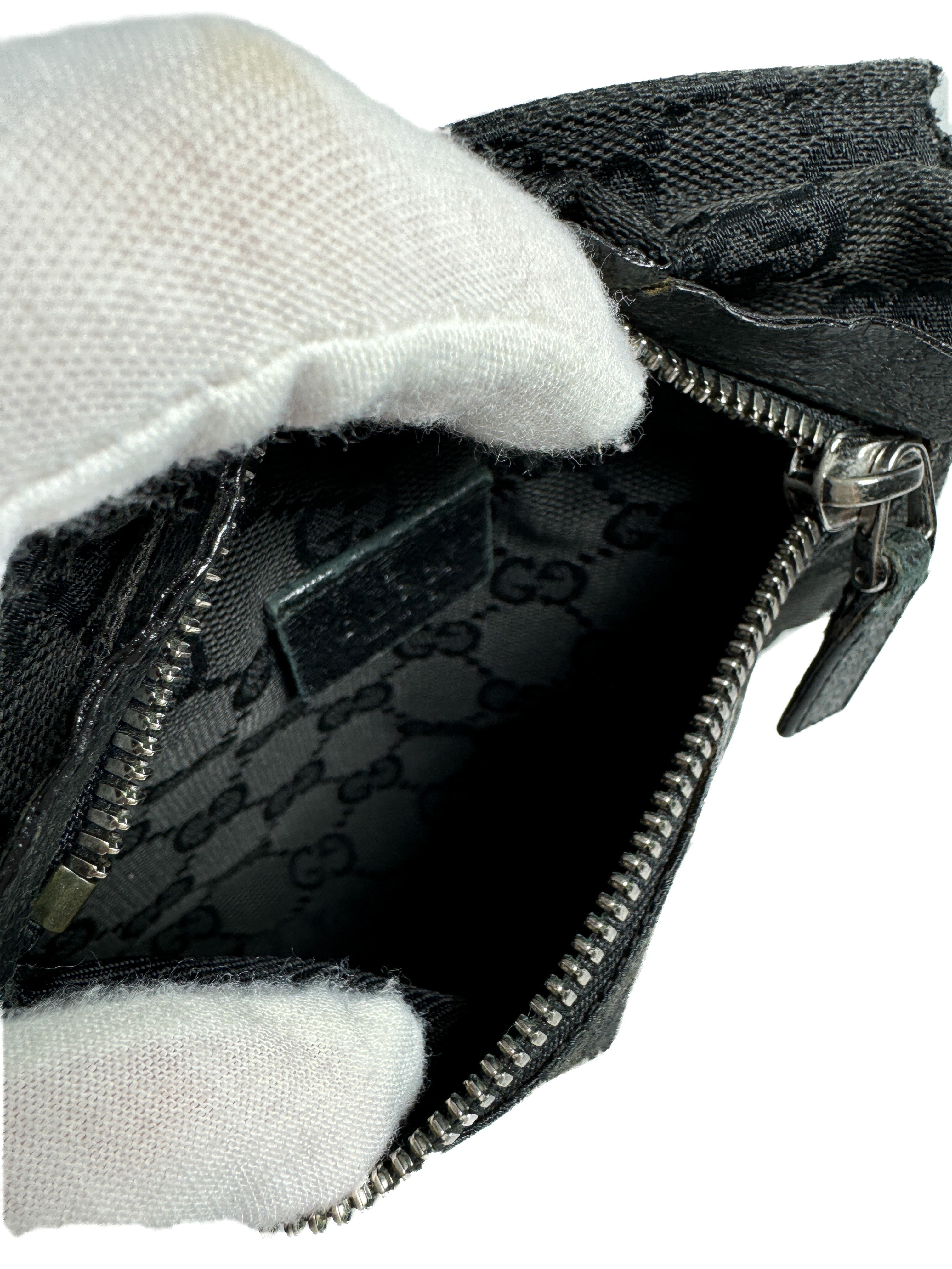 Gucci black signature vintage belt bag