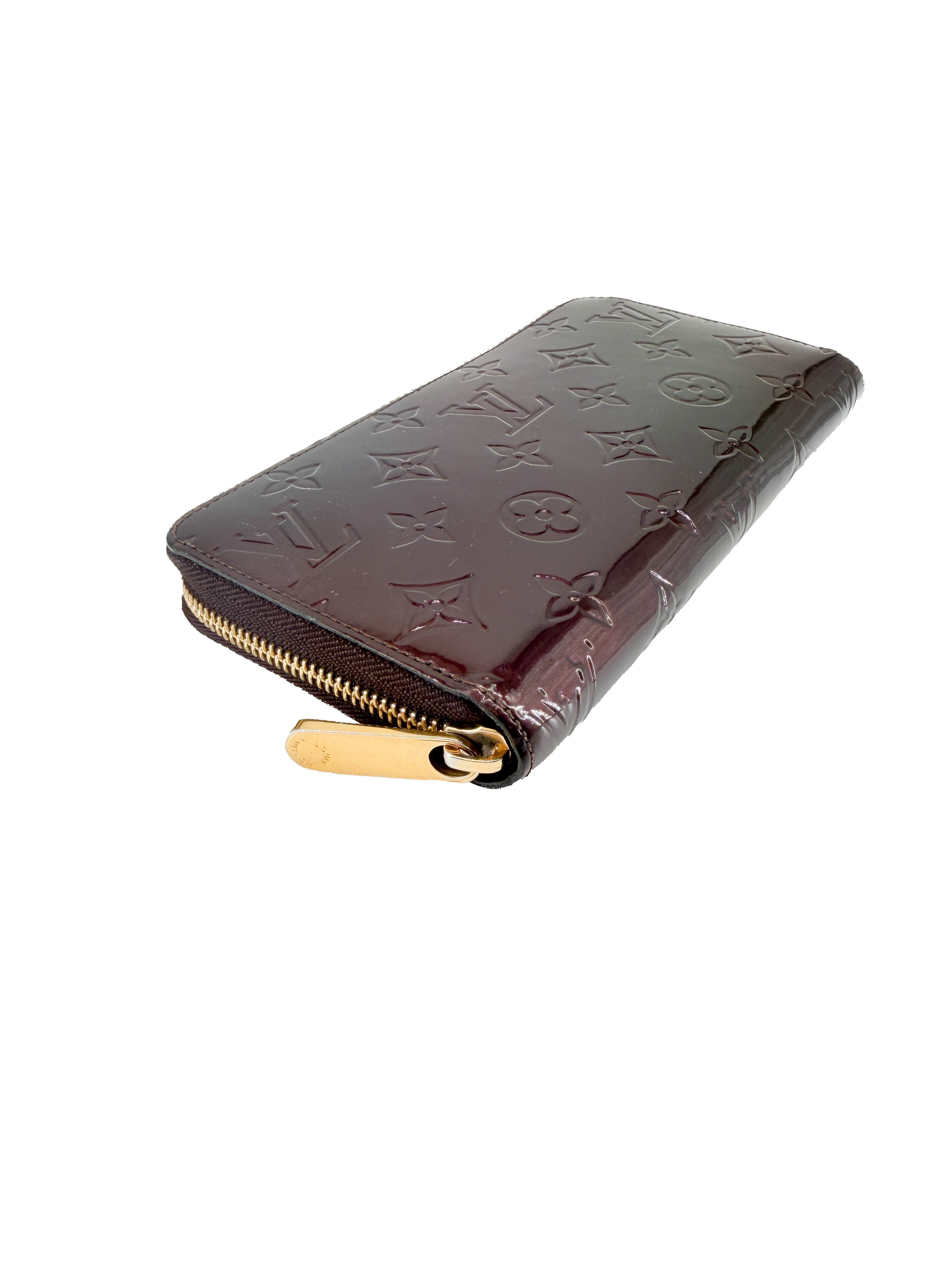 Louis Vuitton amarante vernis zippy wallet MI4182
