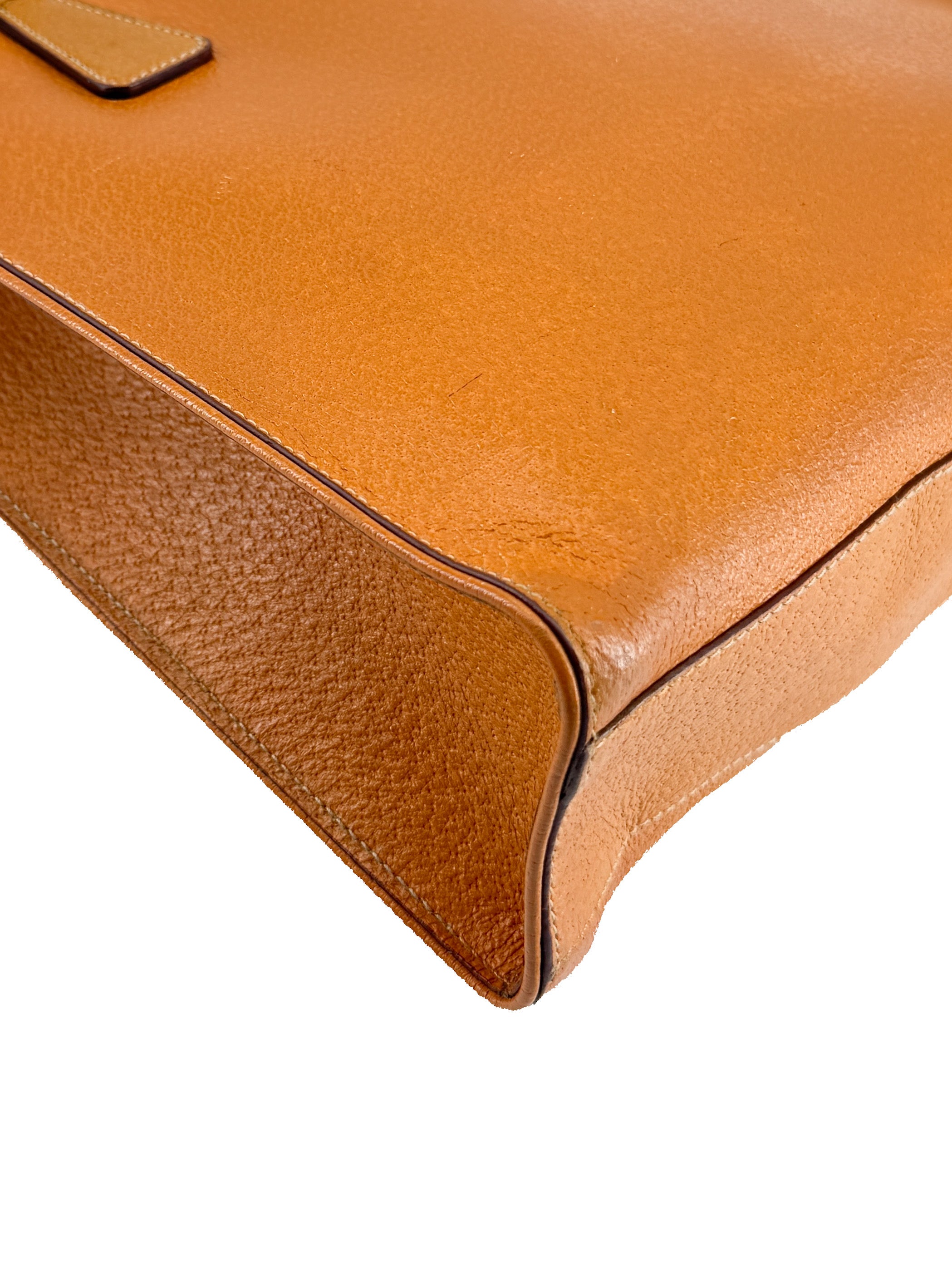 Prada orange leather mini tote