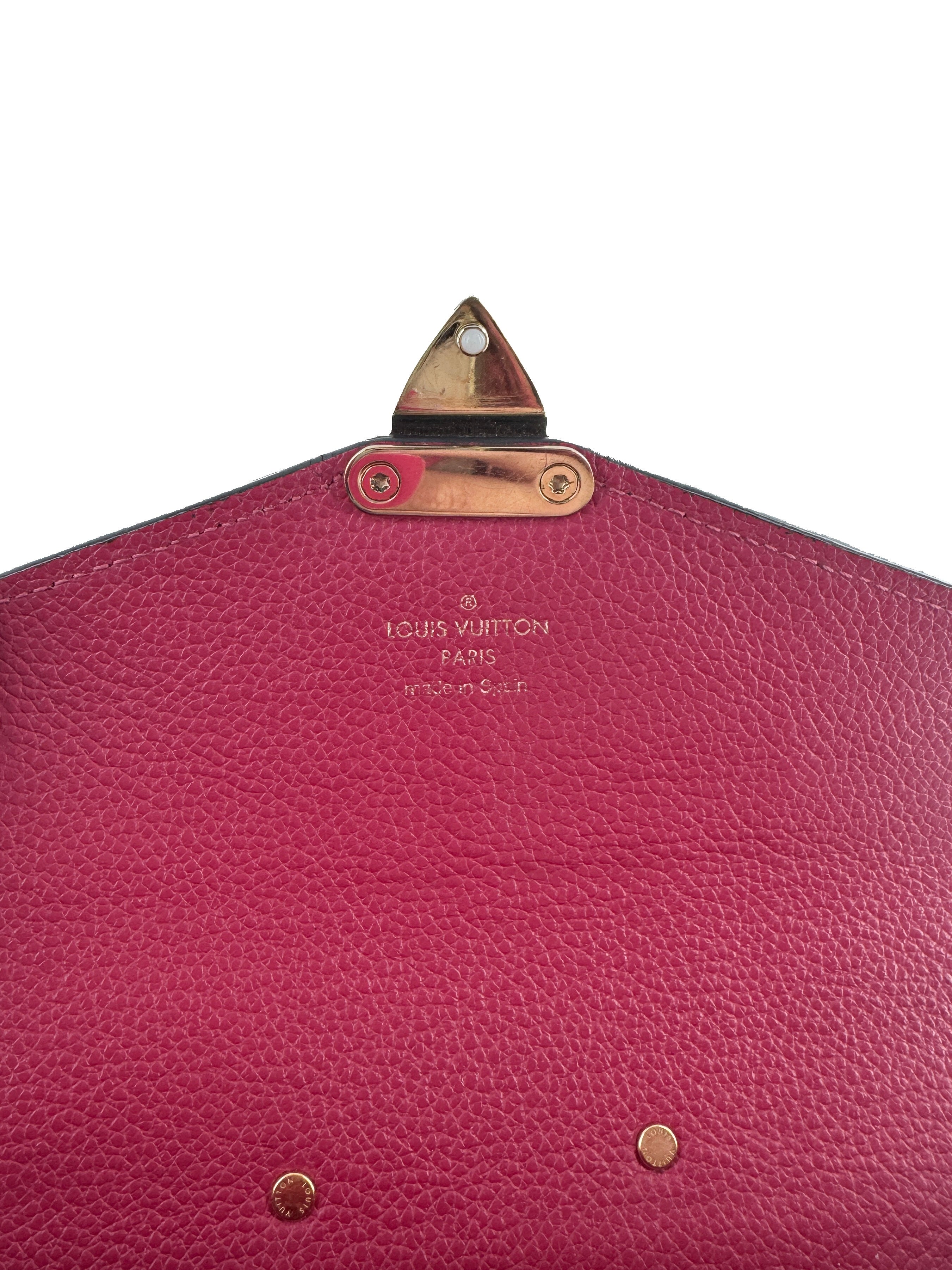 Louis Vuitton monogram Portefeuille wallet freesia/scarlet CA0198