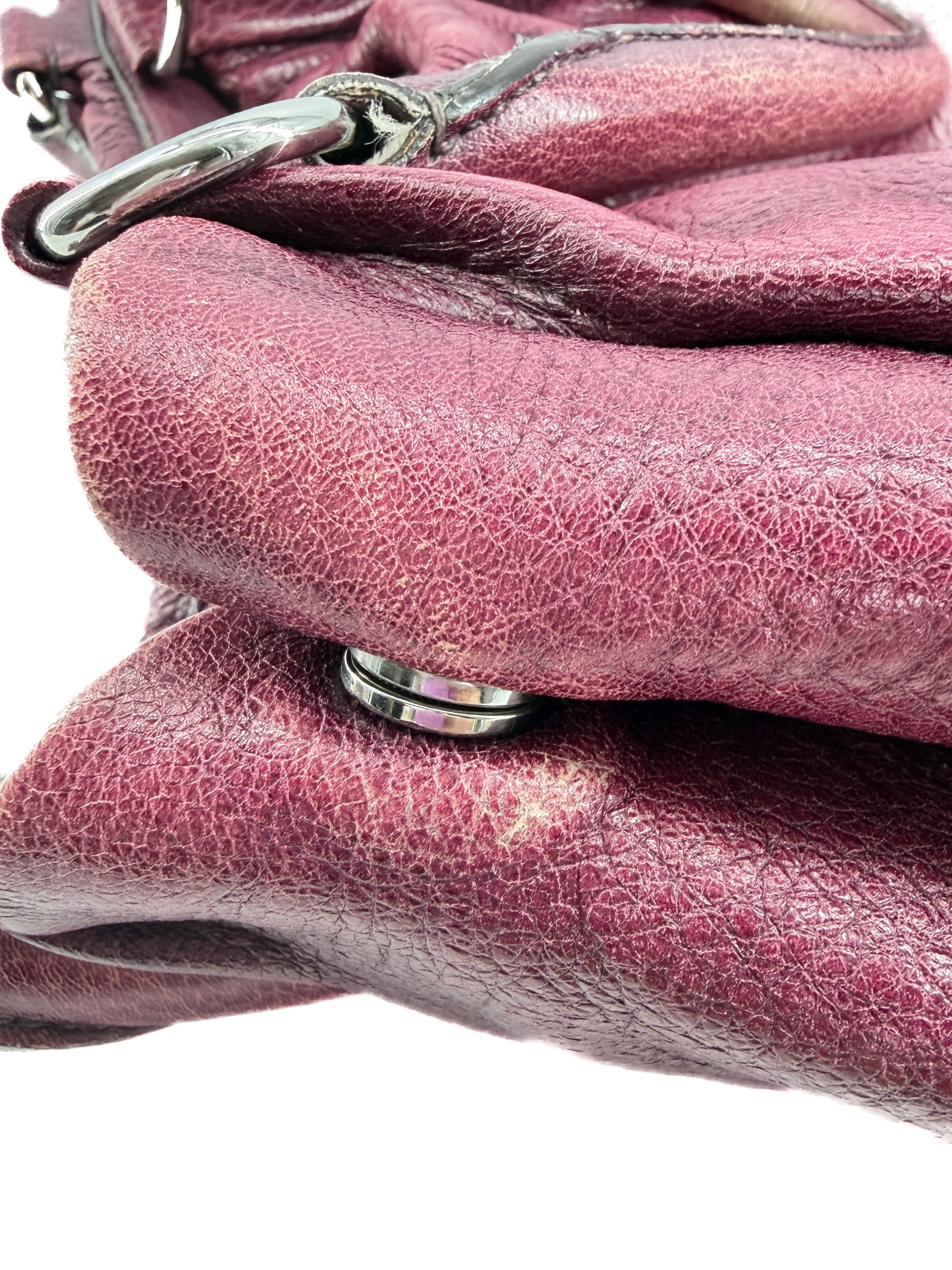 Prada purple Vitello Diano satchel *as is*