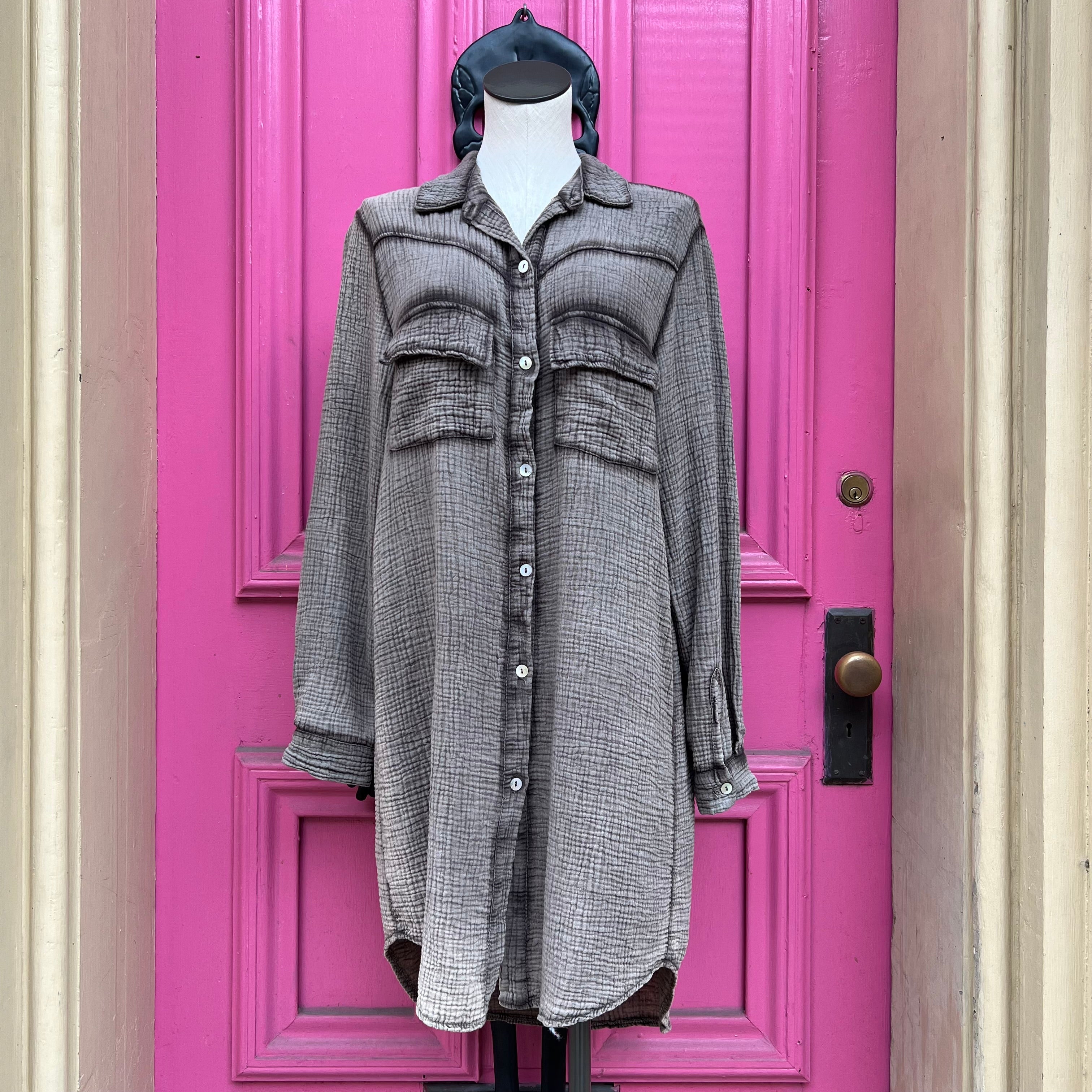 Baci taupe shirt dress size S