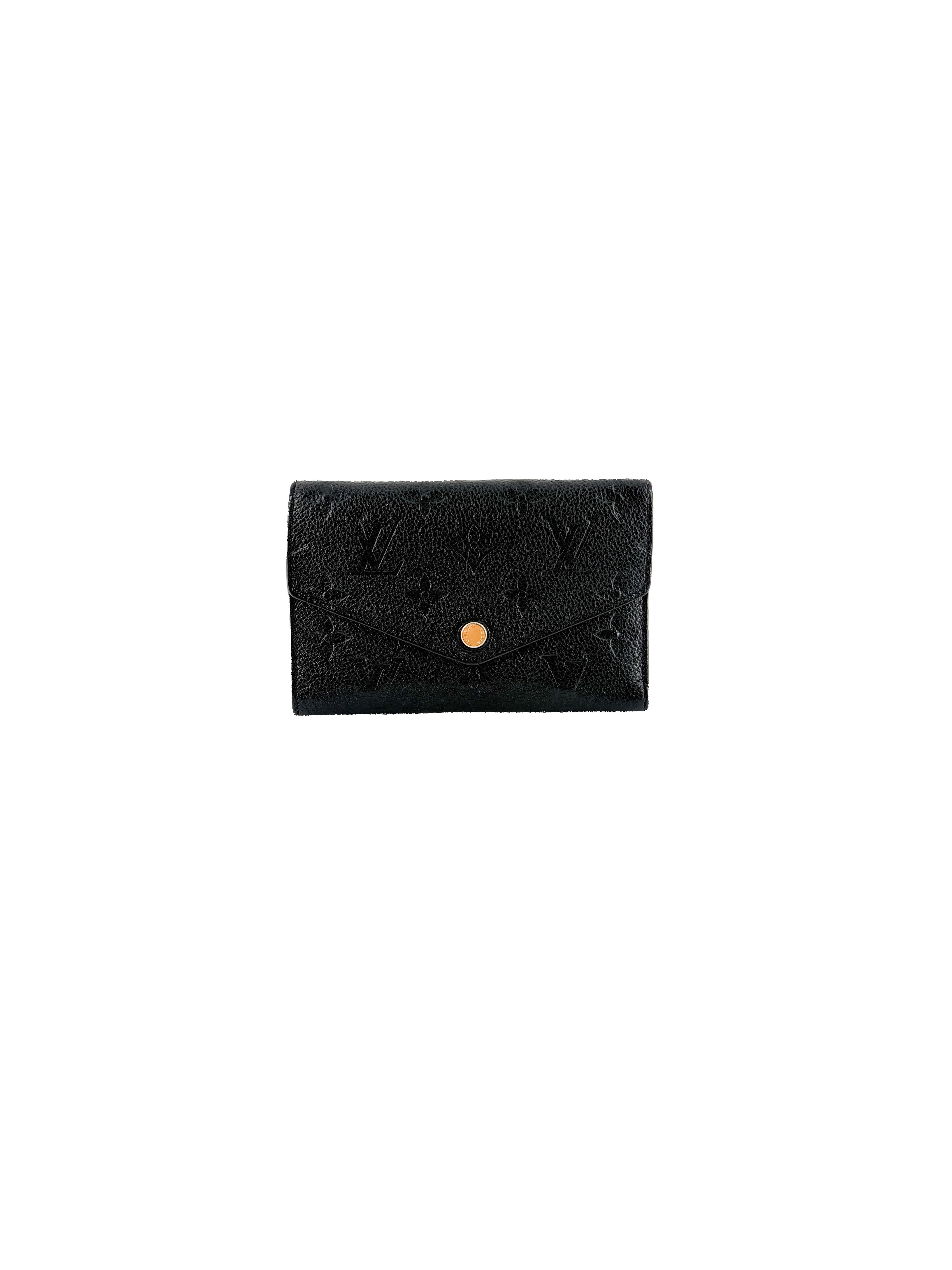 Louis Vuitton black empreinte Compact Curieuse wallet SP0175