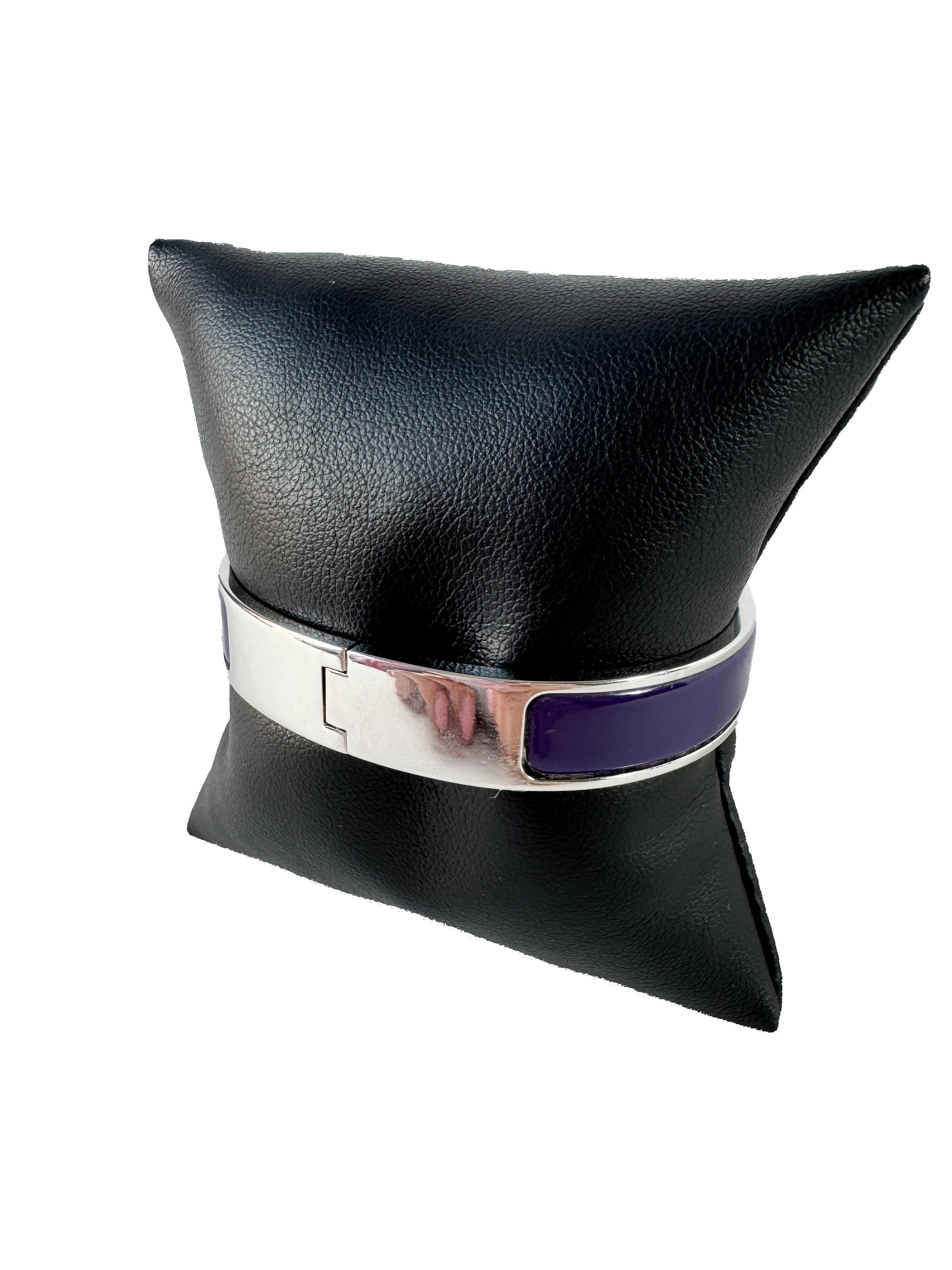 Hermès purple/silver Clic H bracelet