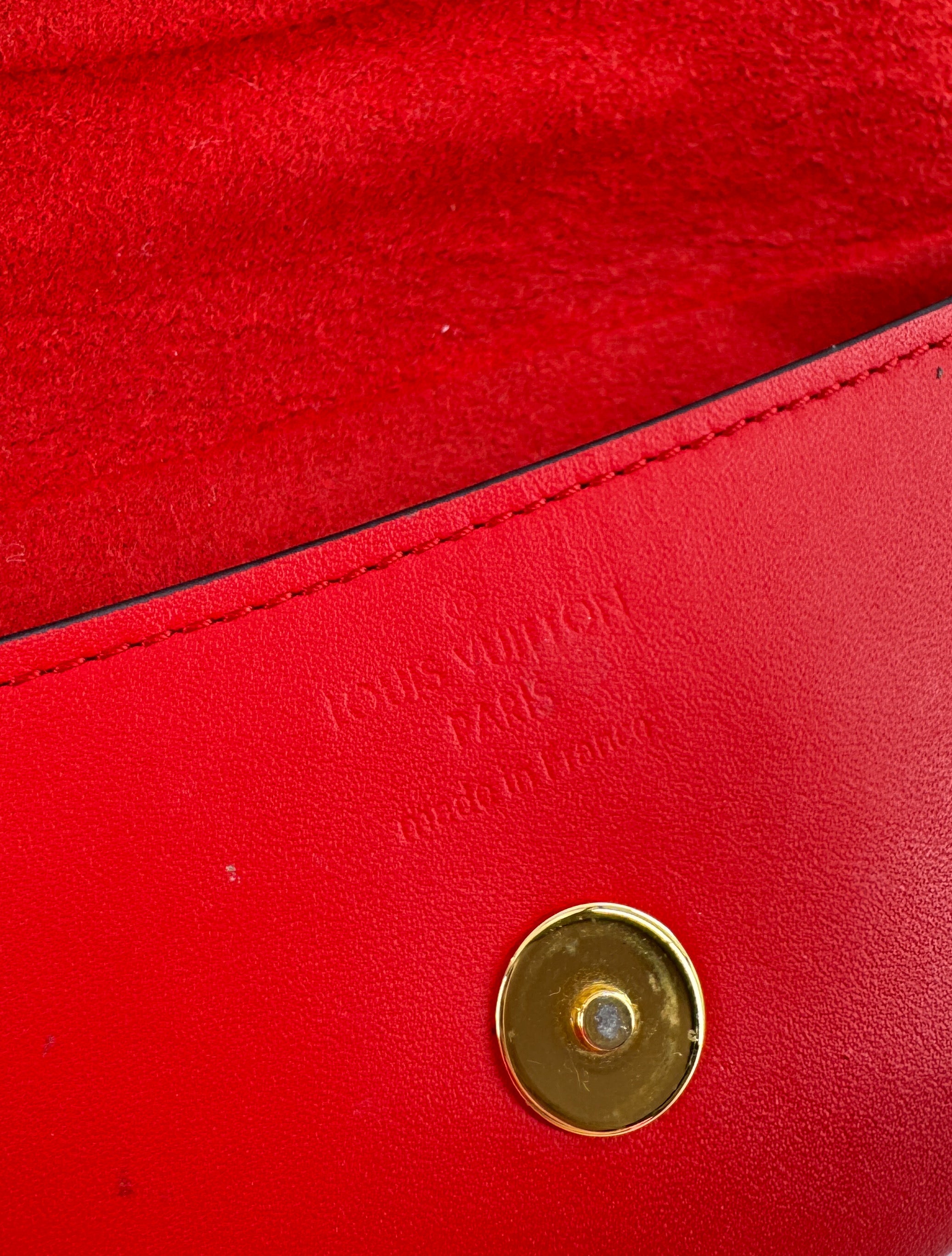 Louis Vuitton monogram/red eyeglass case SP4149