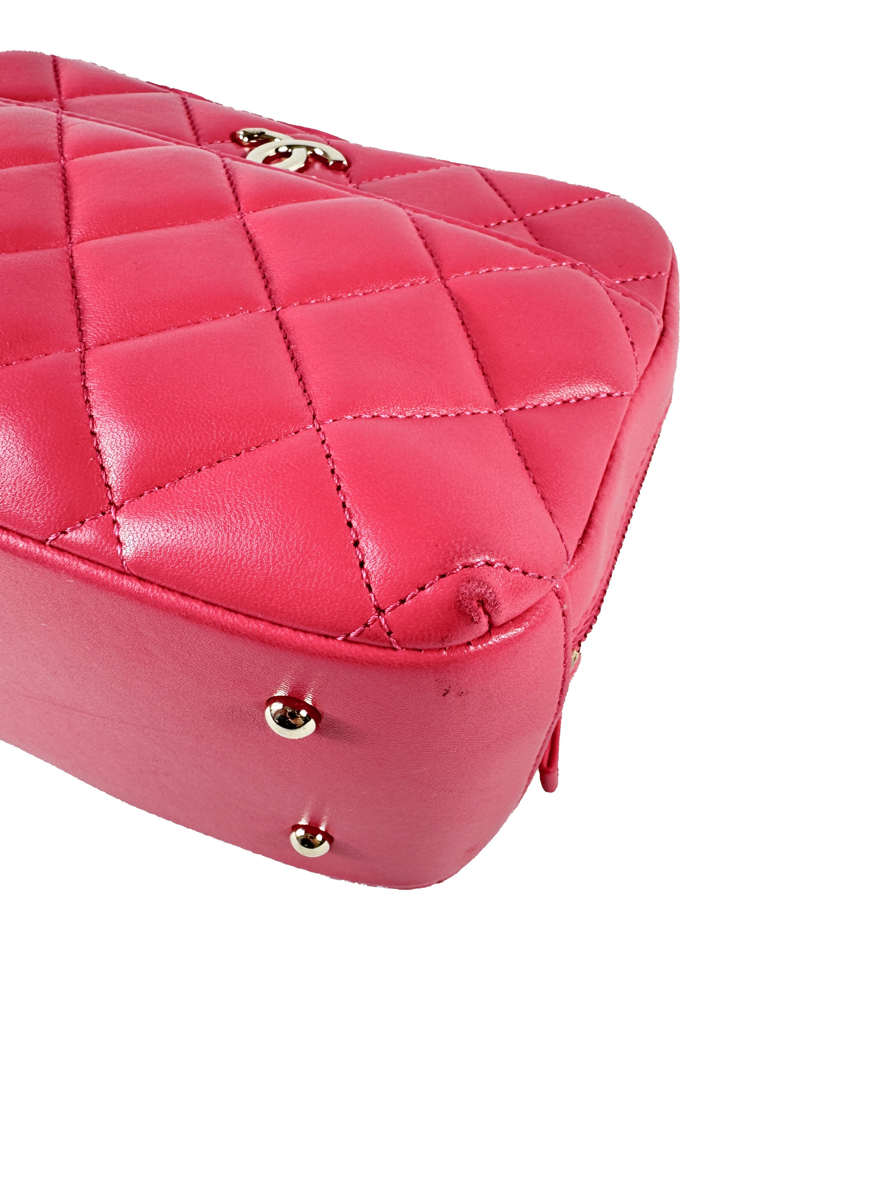 Chanel Lambskin Quilted Small Trendy CC Bowling Bag Pink 30198623