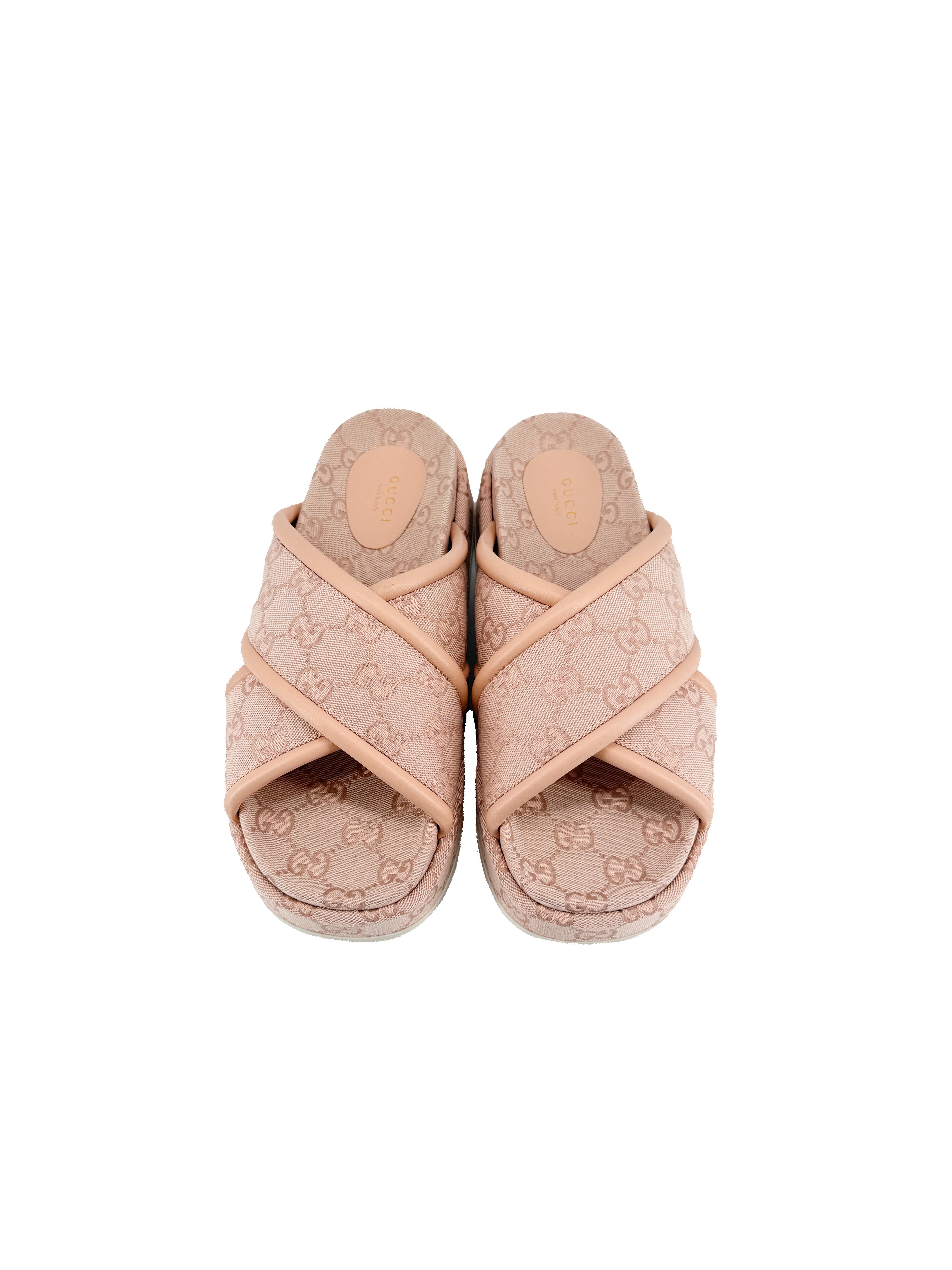 Gucci pink Angelina Platform Slide Sandals size 9.5 NEW