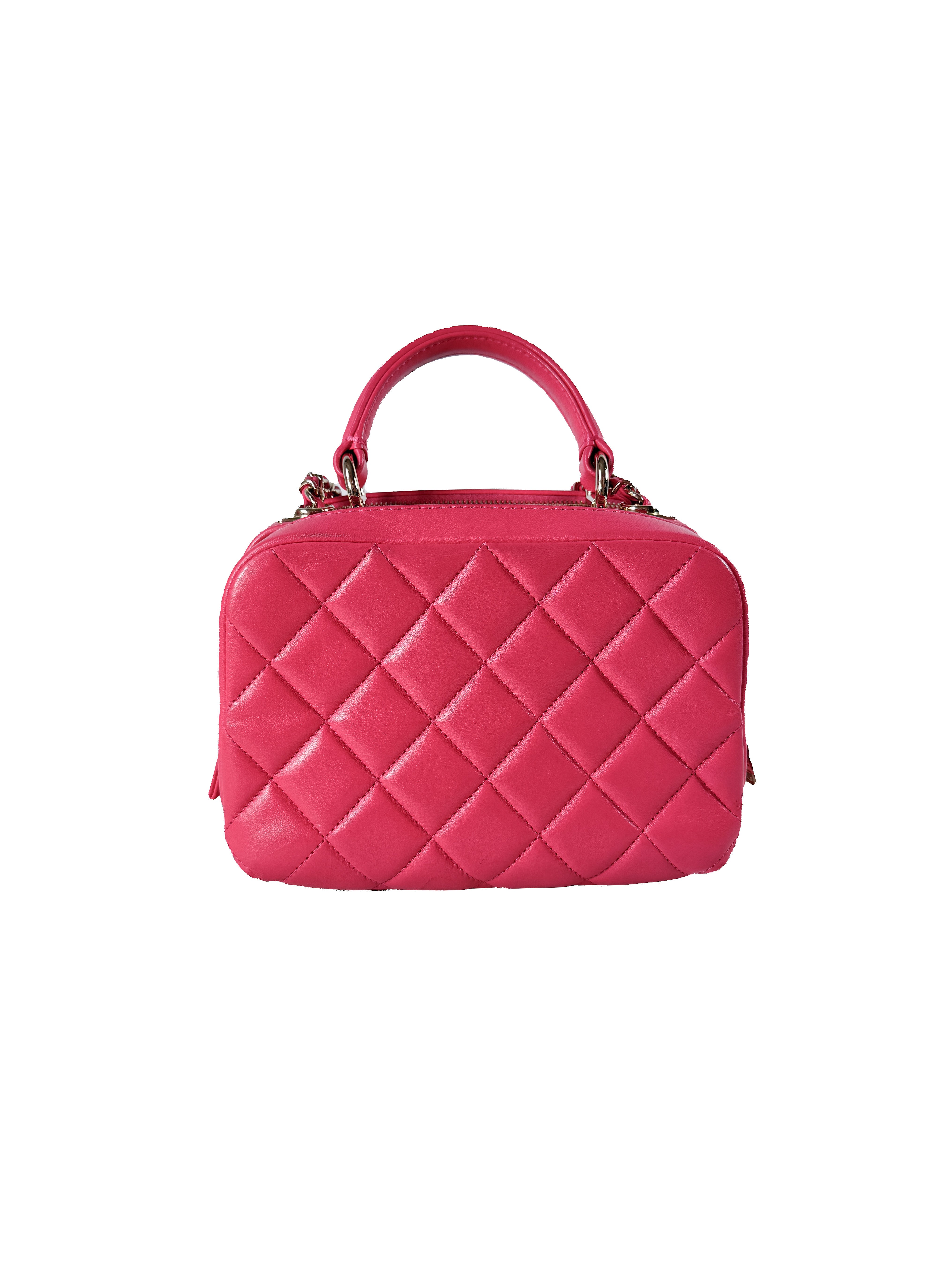 Chanel Lambskin Quilted Small Trendy CC Bowling Bag Pink 30198623
