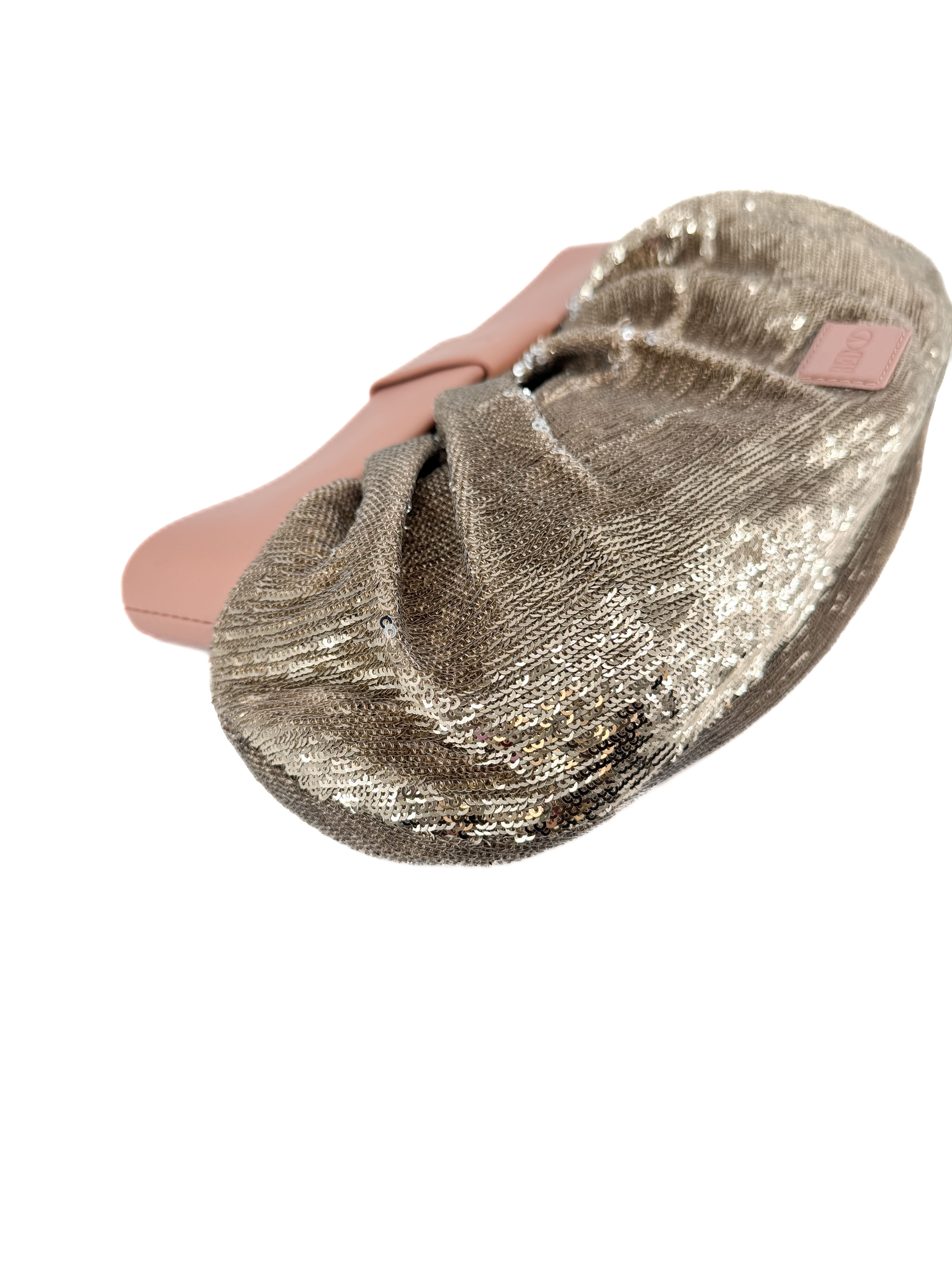 Valentino Red pink gold sequined clutch