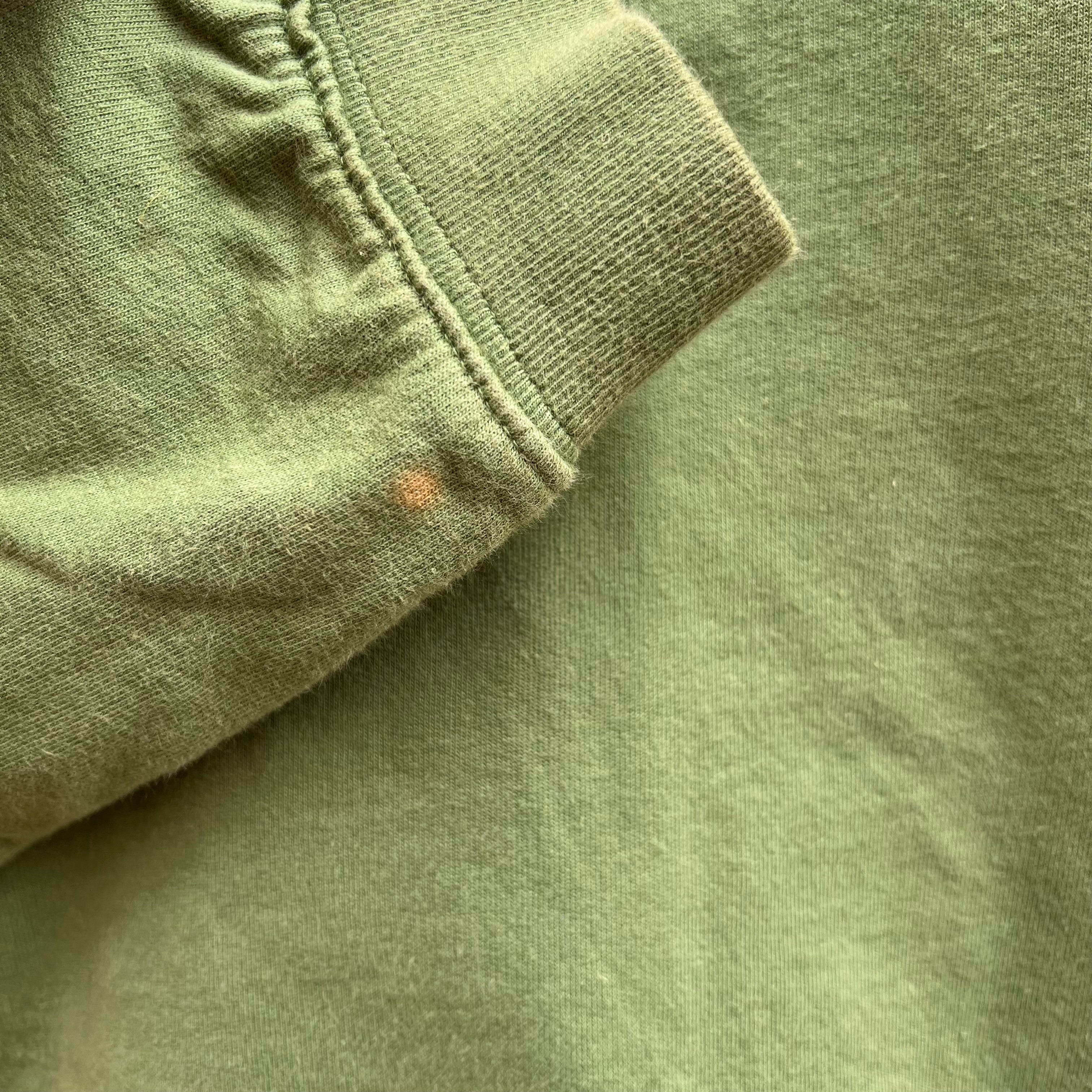 Clare V green purple Tiger pullover size M AS IS