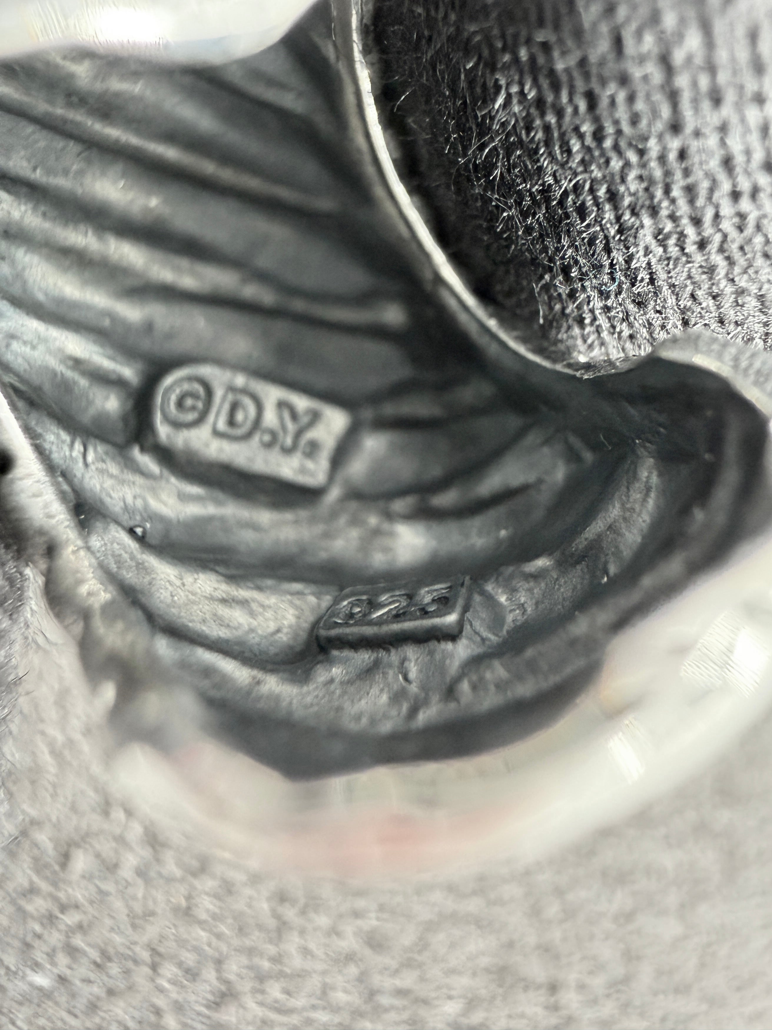 David Yurman sterling silver cable shrimp earrings