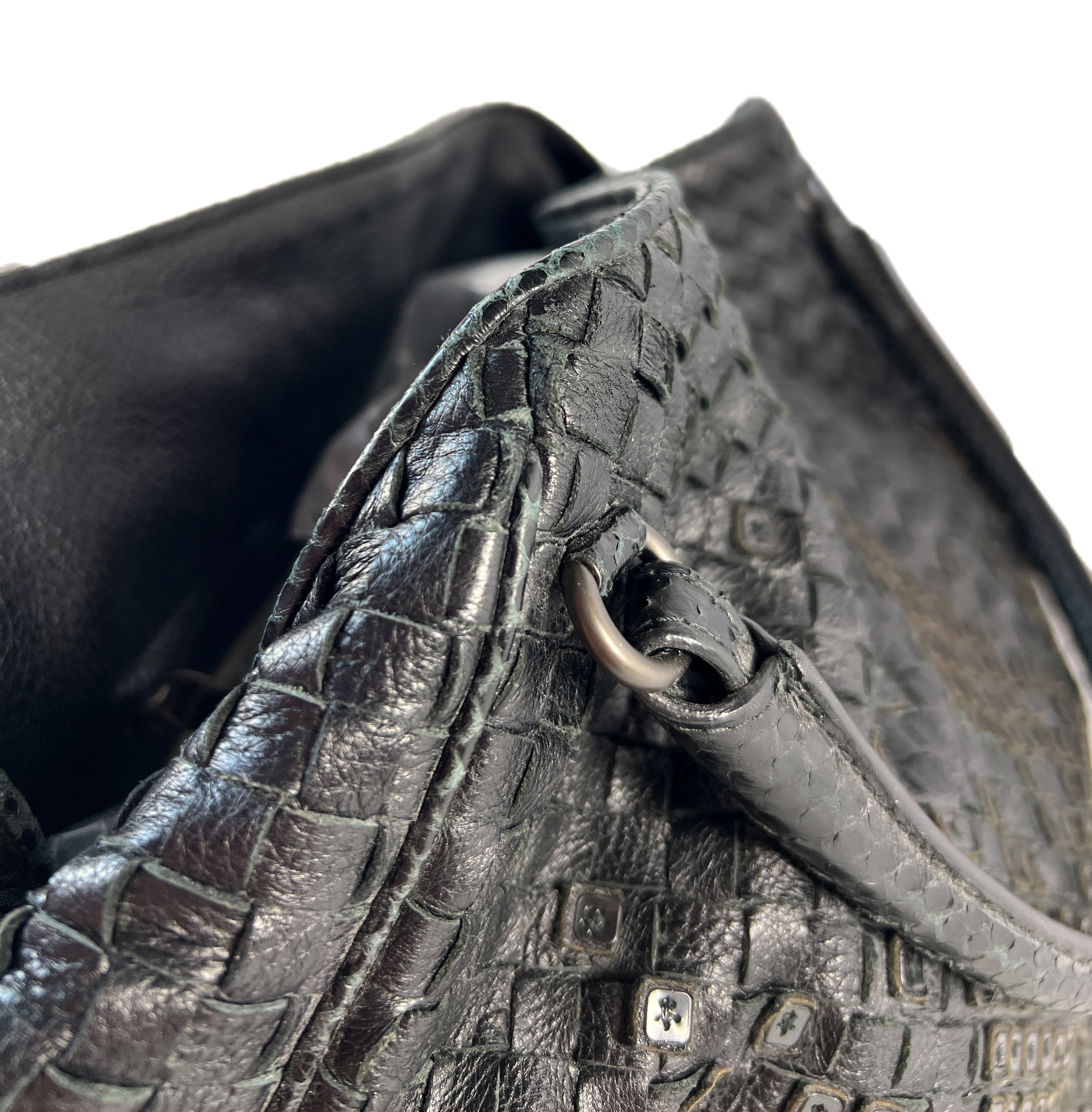 Bottega Veneta black limited edition Intrecciato Parachute shoulder bag