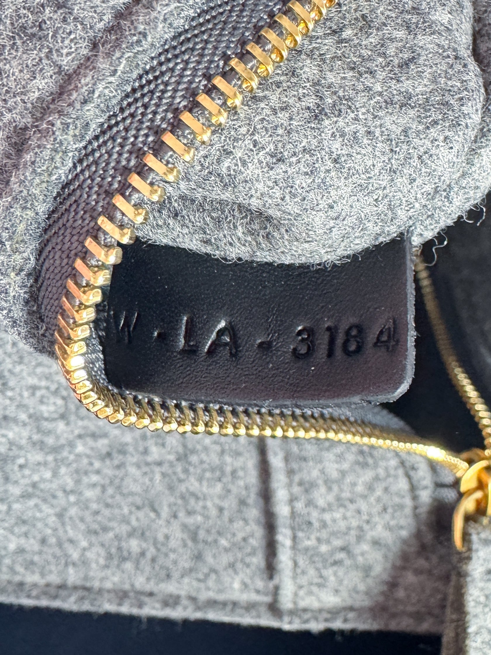 Celine gray wool felt orb bag WLA3184