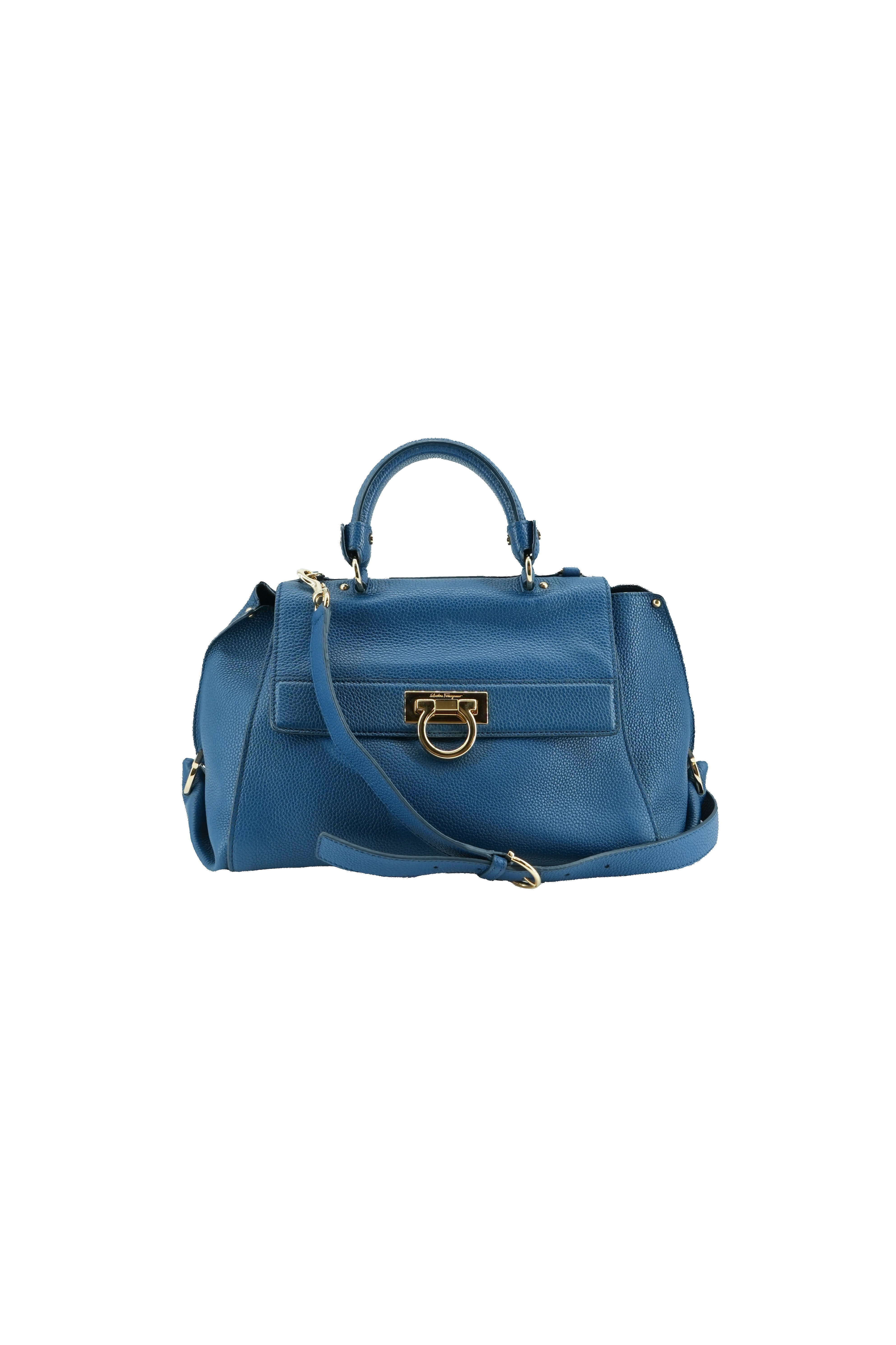 Salvatore Ferragamo blue small Sofia satchel BW-21 F606