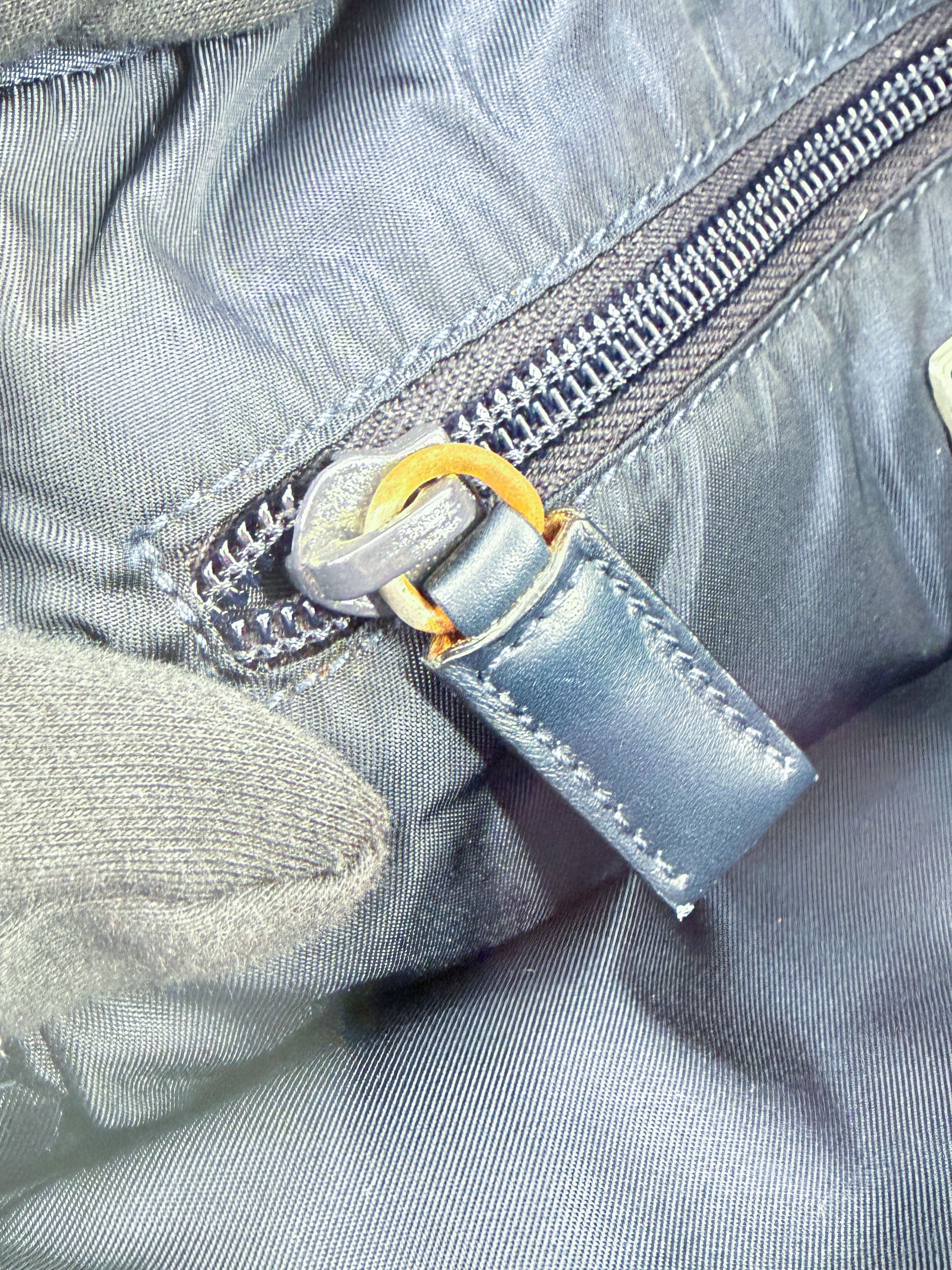 Prada black & navy nylon vintage belt bag