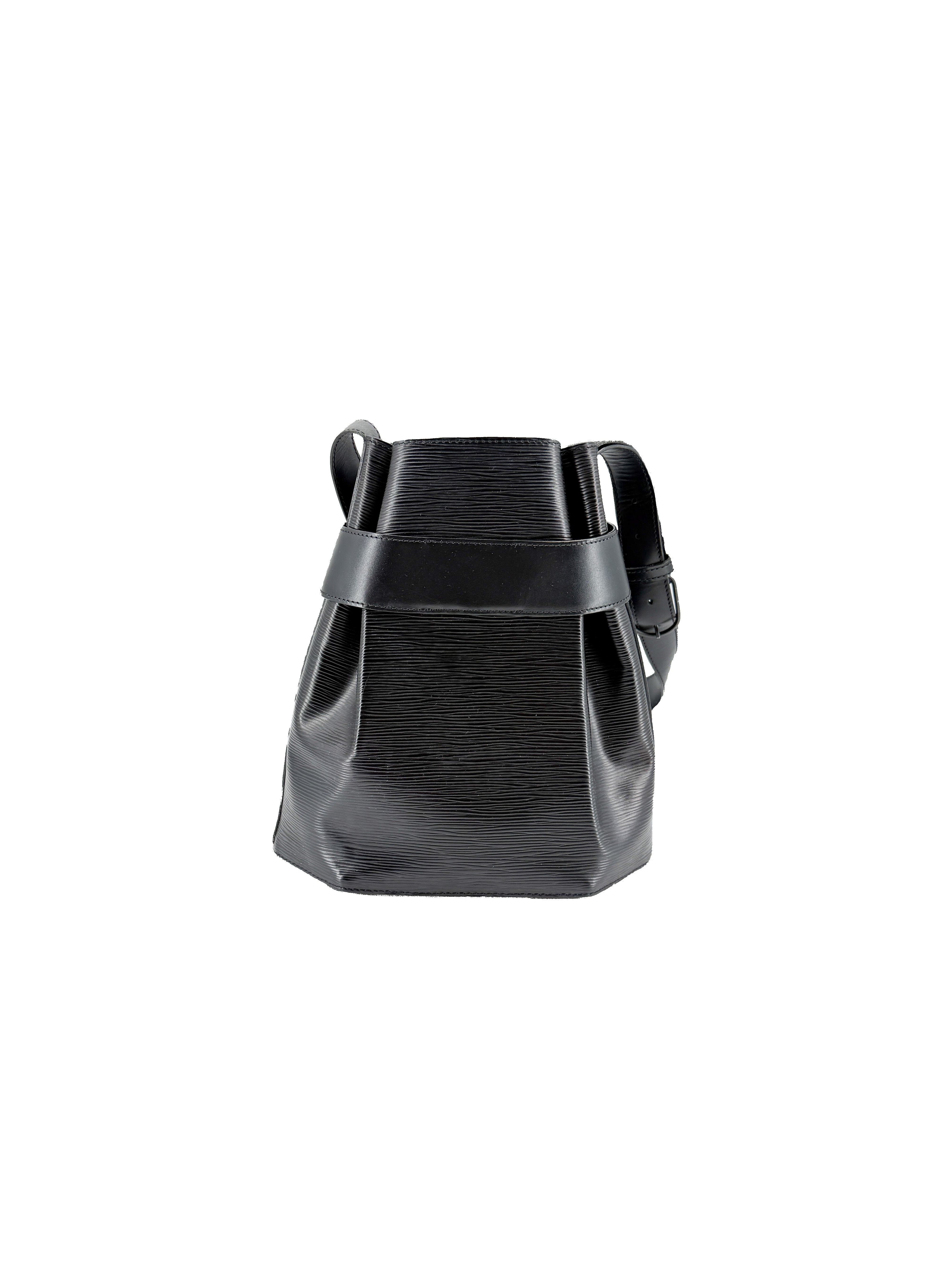 Louis Vuitton black epi Sac D'Epaule PM VI1918